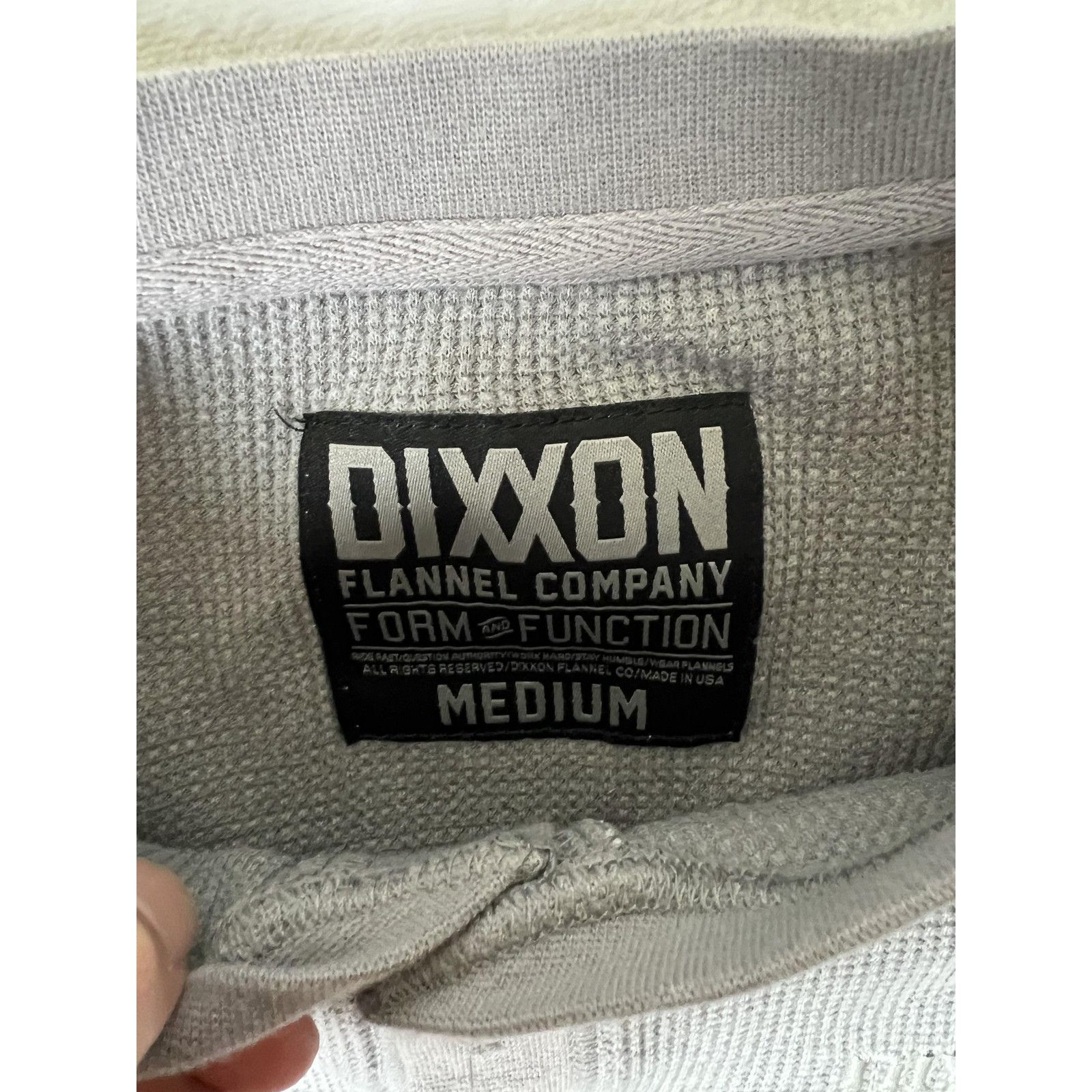 Dixxon Dixxon Thermal Henley Shirt Womens Medium Gray Waffle Knit L Size M / US 6-8 / IT 42-44 - 2 Thumbnail