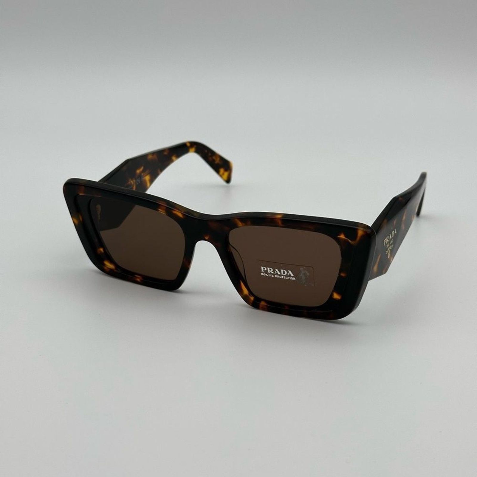Prada PRADA Sunglasses PR08YS 01V8C1 Havana Honey/Dark Brown Women Size ONE SIZE - 3 Thumbnail