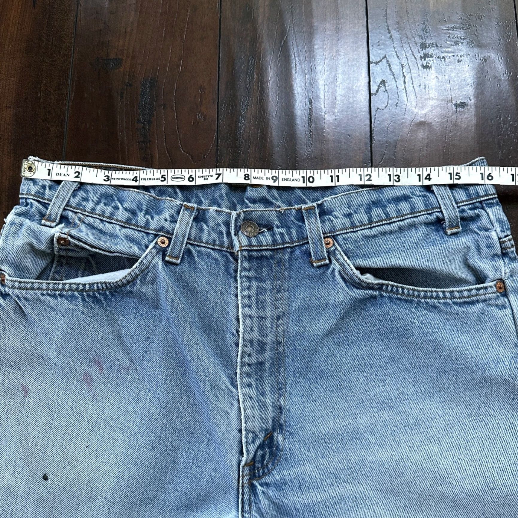 Levi's VINTAGE Levi's 517 Bootcut Blue Jeans 34x31 USA Mens Size US 34 / EU 50 - 6 Thumbnail