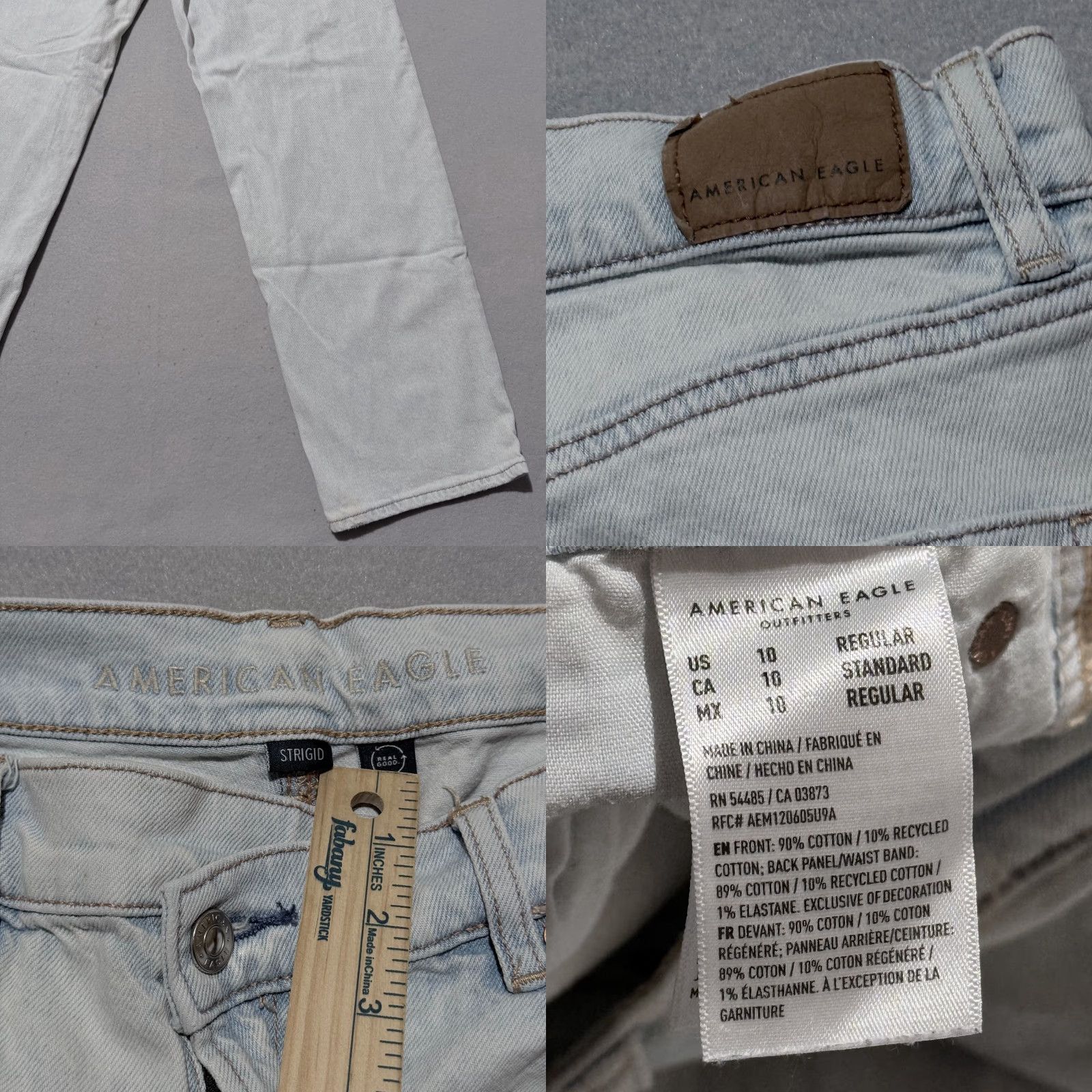 American Eagle Outfitters American Eagle Strigid Jeans Women's High Rise Straight Blue Denim Pockets 10 Size 32" / US 10 / IT 46 - 8 Thumbnail