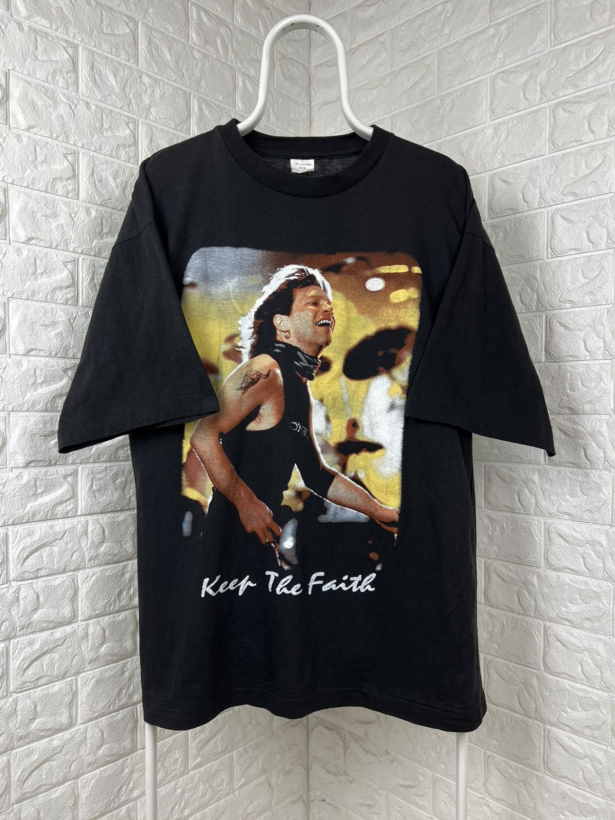 Band Tees × Bon Jovi × Vintage Vintage Bon Jovi Keep The Faith Tee Size US XL / EU 56 / 4 - 1 Thumbnail