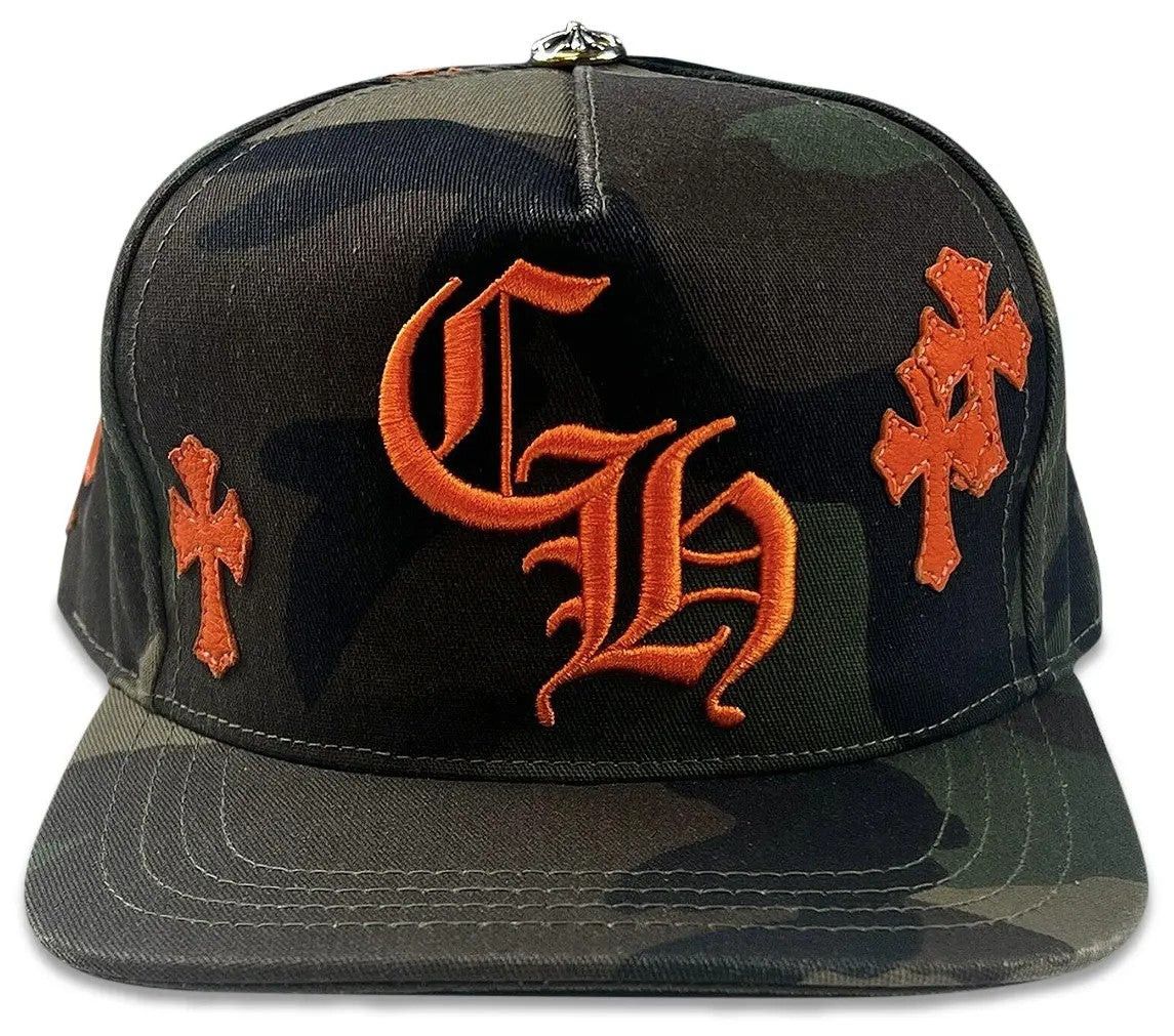 Chrome Hearts Cross Patch Hat Camo Orange Size ONE SIZE - 1 Thumbnail