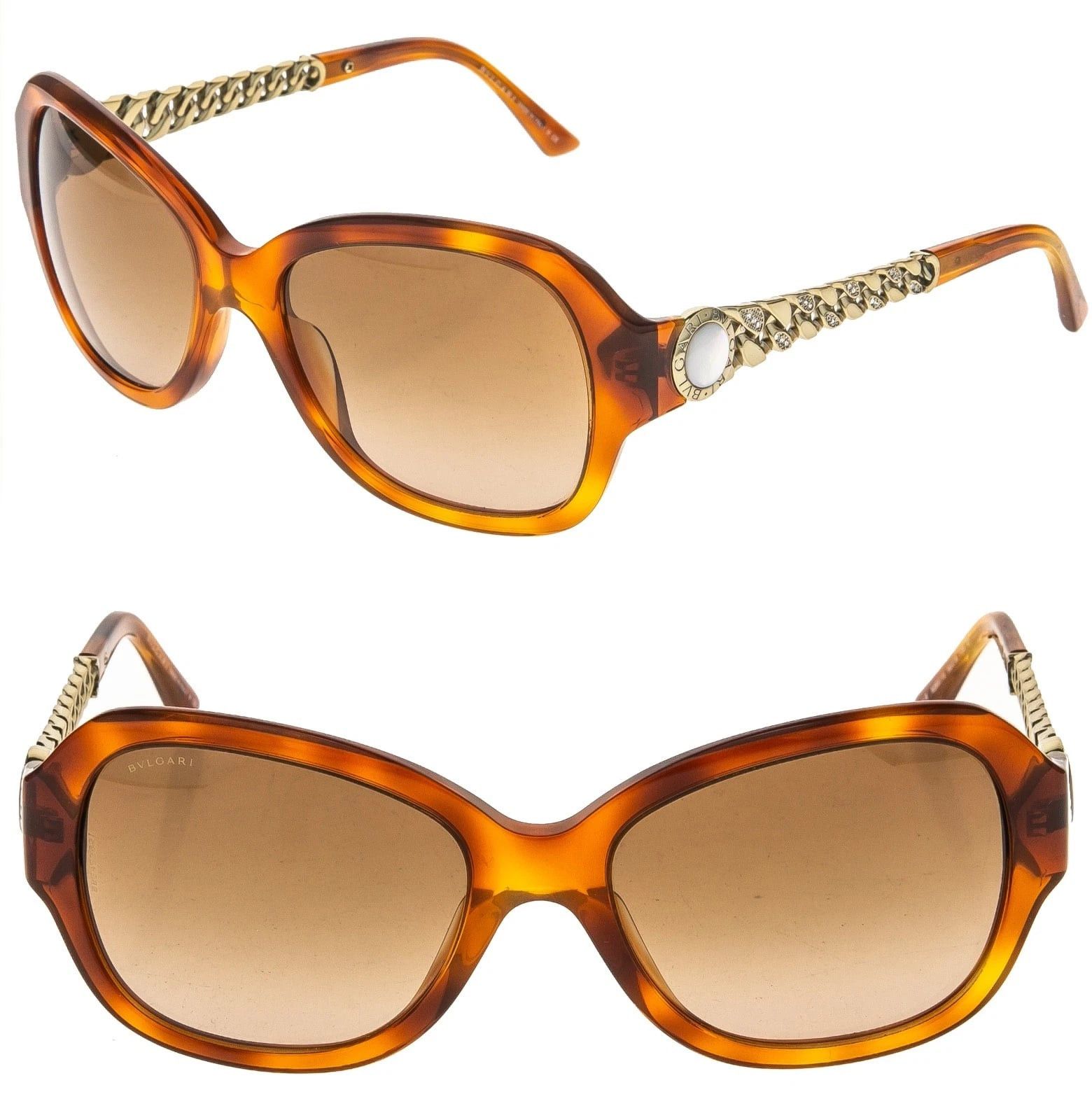Bvlgari BVLGARI BV8130HB CATENE Crystal Chain Oval Sunglasses 8130 Size ONE SIZE - 1 Thumbnail