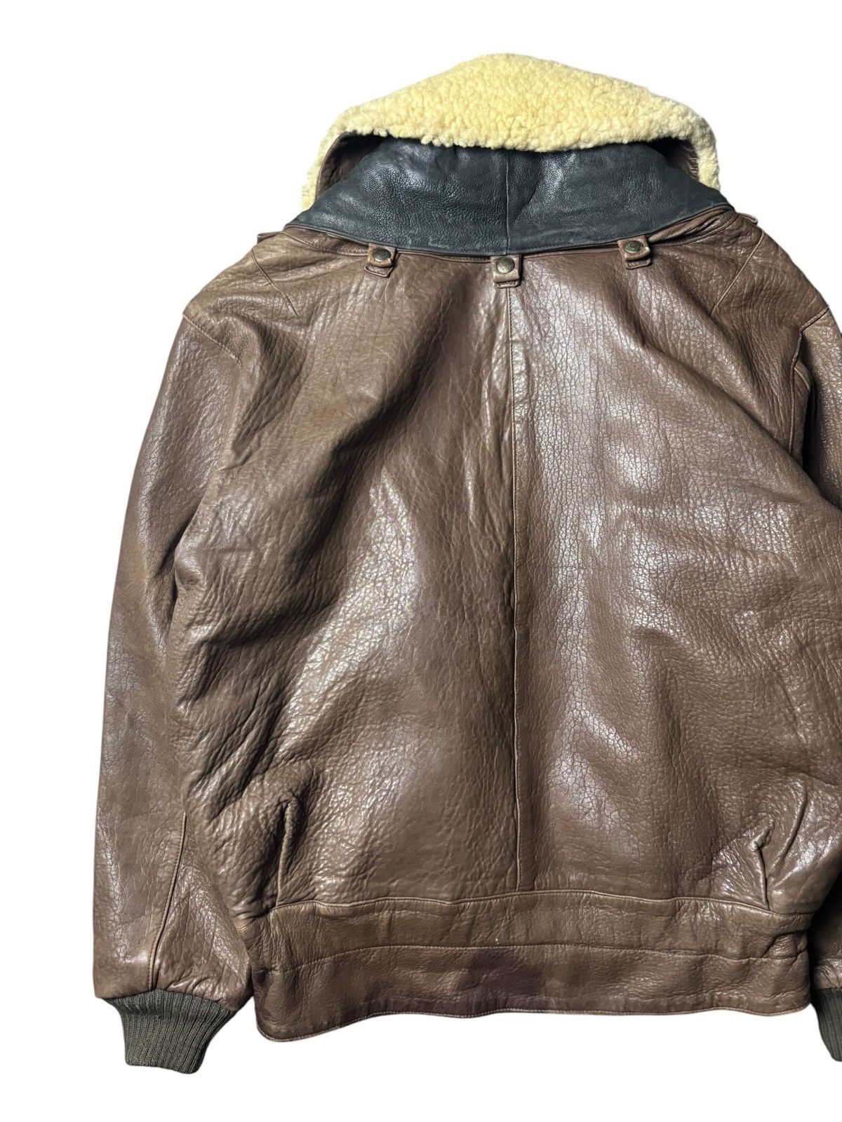 Marithe + Francois Girbaud 1980s Millesimes Shearling Leather Bomber Jacket Size US L / EU 52-54 / 3 - 12 Thumbnail