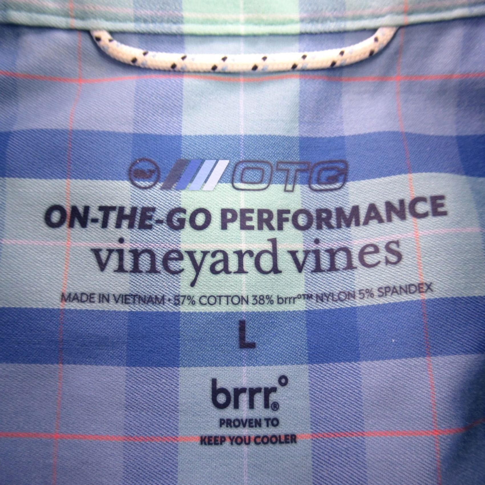 Vineyard Vines Vineyard Vines Button Front Shirt Mens Large Long Sleeve Plaid Casual Size US L / EU 52-54 / 3 - 4 Thumbnail