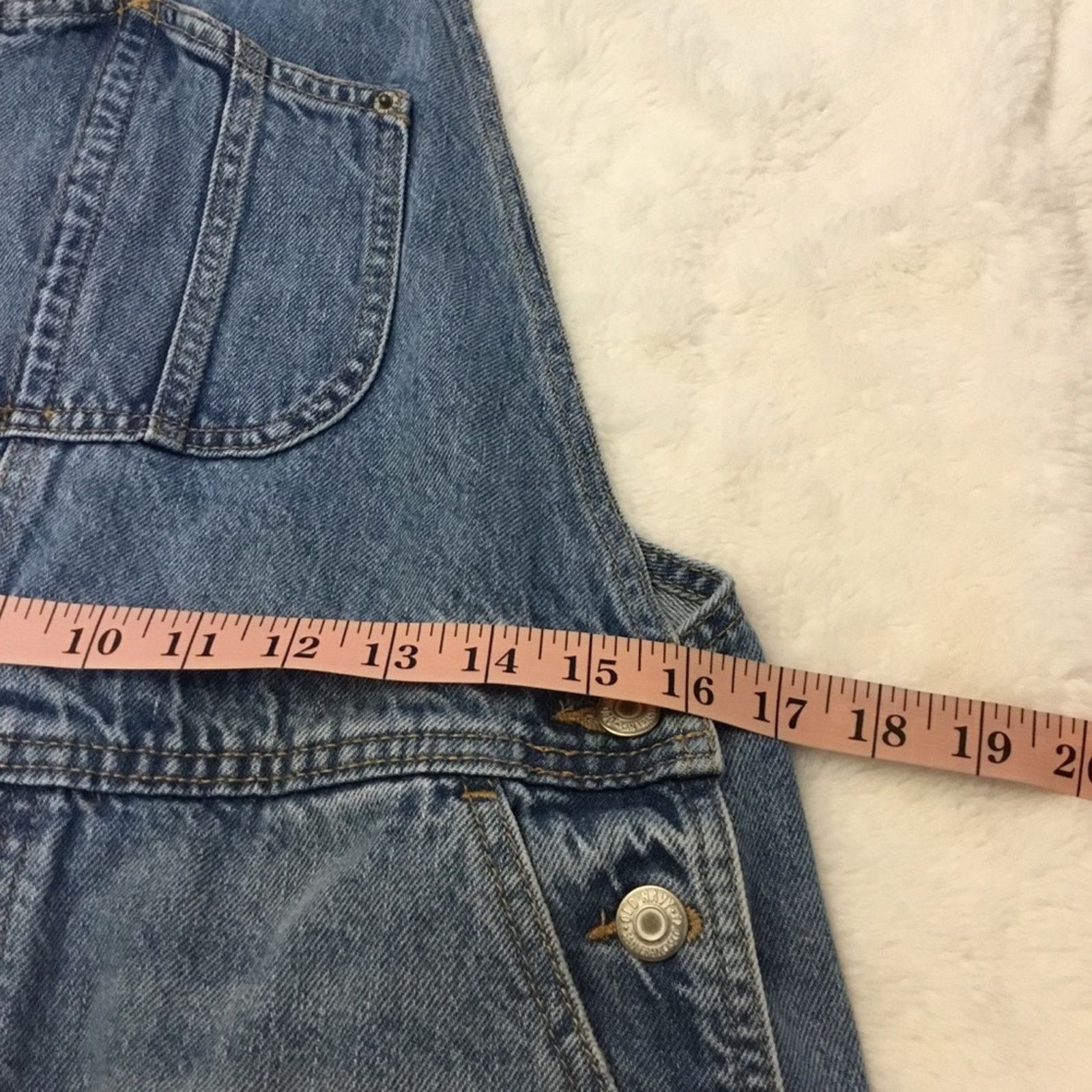 Old Navy Old Navy Blue Distressed Denim Overalls Rompers Size 32" / US 10 / IT 46 - 12 Thumbnail