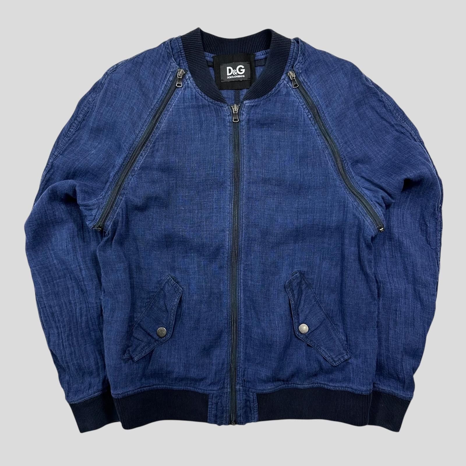 D.Gnak By Kang.D D&G 00’s Flax Multi-Zip Parachute Bomber Jacket - M Size US M / EU 48-50 / 2 - 1 Thumbnail