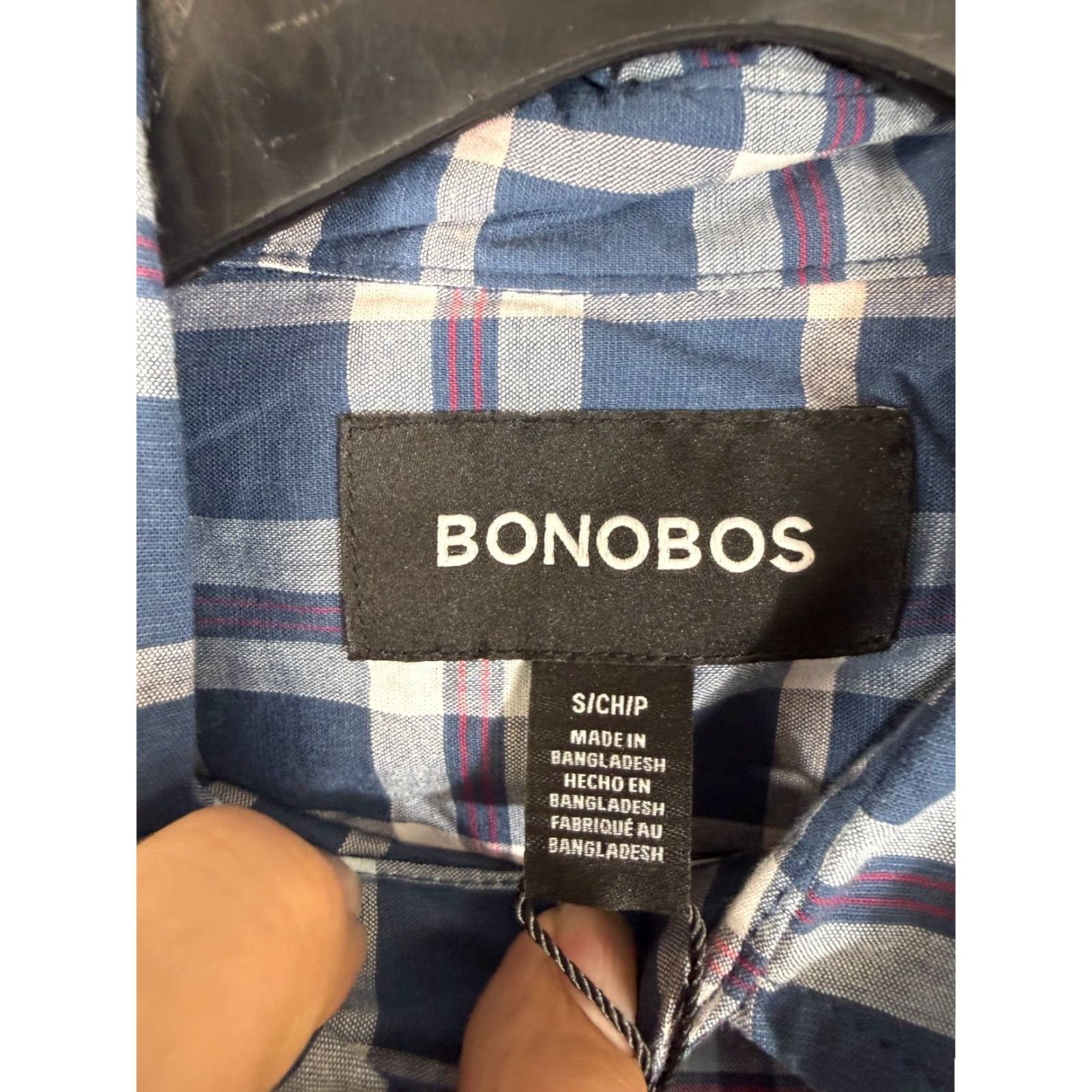 Bonobos Bonobos Button Up Shirt Mens Small Blue White Plaid Stretch Long Sleeve NWT Size US S / EU 44-46 / 1 - 7 Thumbnail