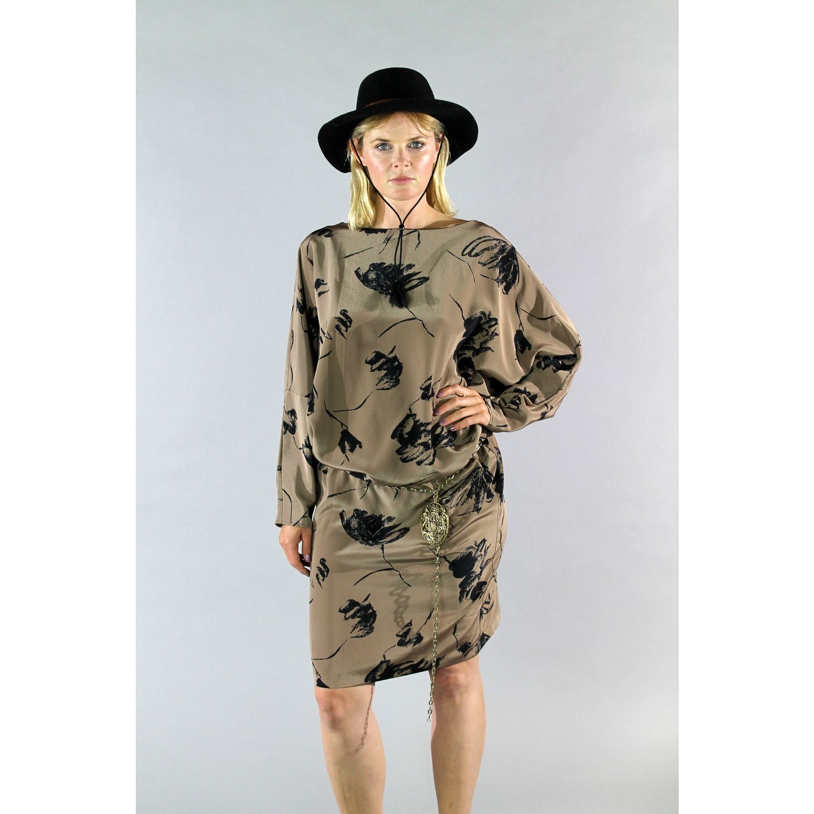Other 80s Shift Dress VinTAGe DOLMAN BOHO Midi Shift Dress OS Size L / US 10 / IT 46 - 2 Thumbnail