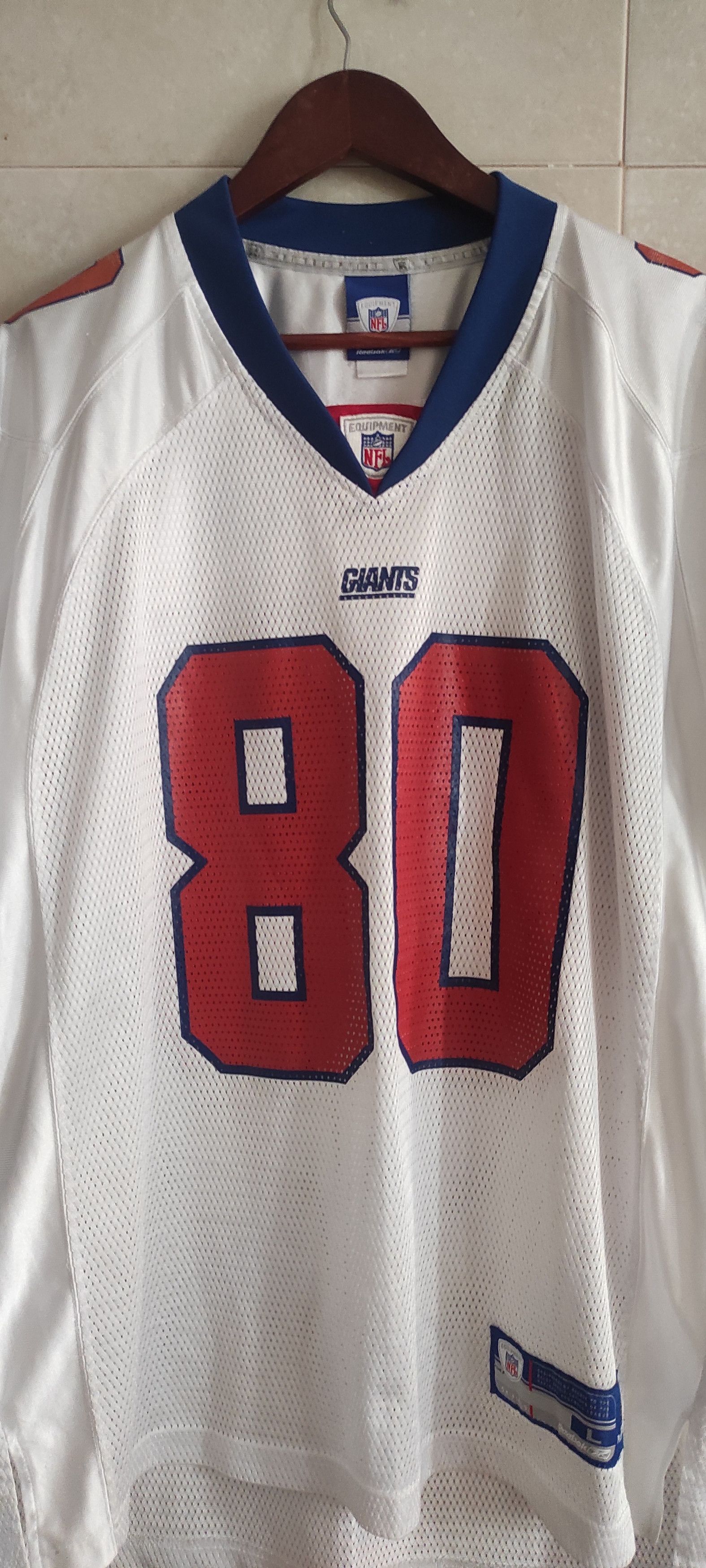 NFL × Reebok × Vintage NFL Jersey Reebok On Field New York Giants Shockey #80 Size US L / EU 52-54 / 3 - 3 Thumbnail