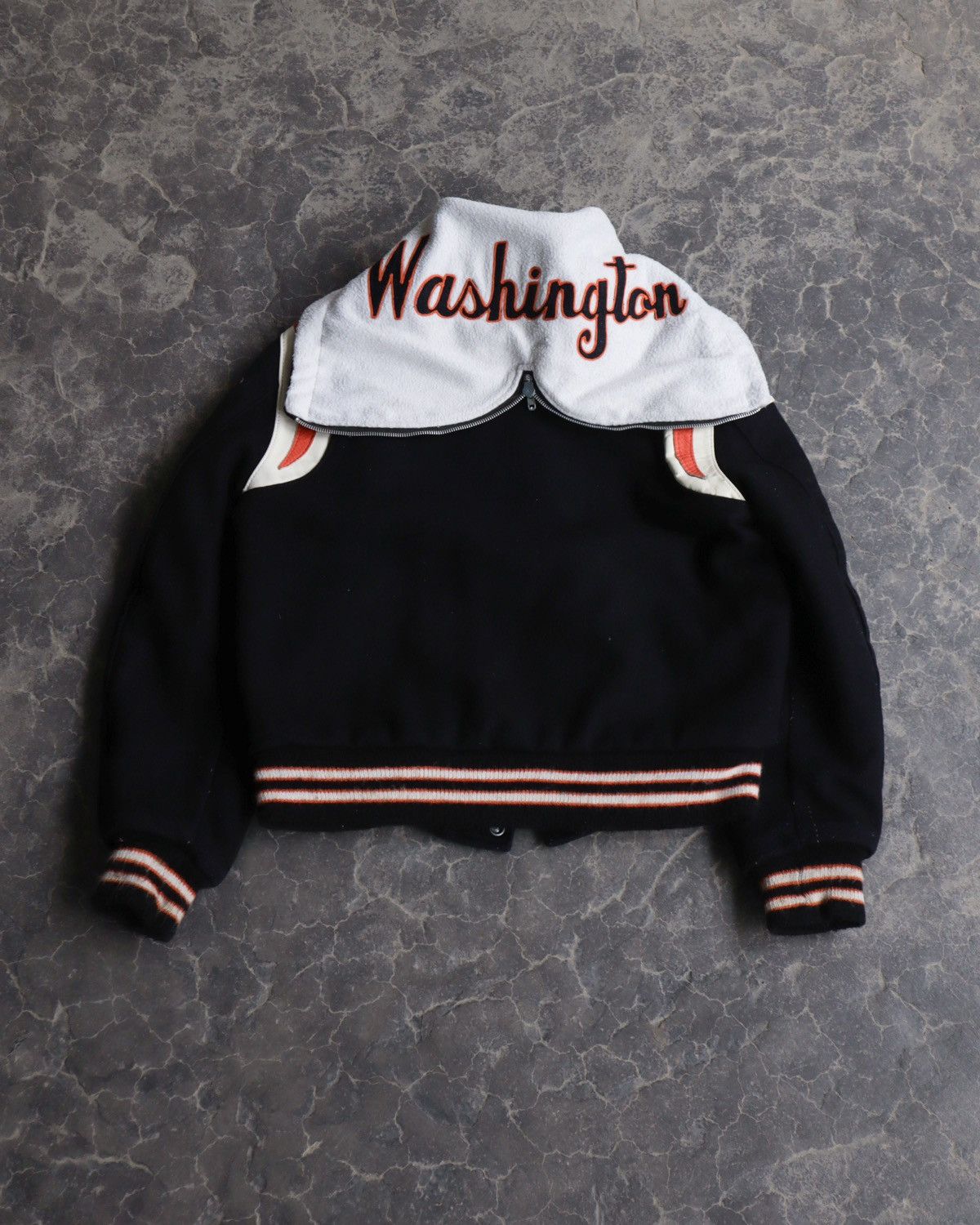 Vintage 80s Vintage Varsity Hooded Cropped Navy Jacket - Women’s M Size M / US 6-8 / IT 42-44 - 5 Thumbnail