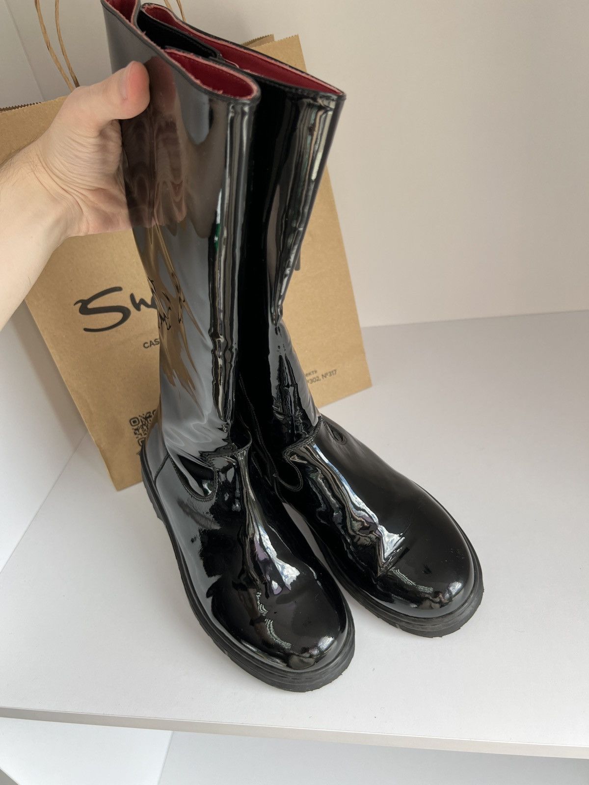 Designer × Dolce & Gabbana × Vintage Vintage Dolce Gabbana lacquered Black Shoes Size US 7 / IT 37 - 8 Thumbnail