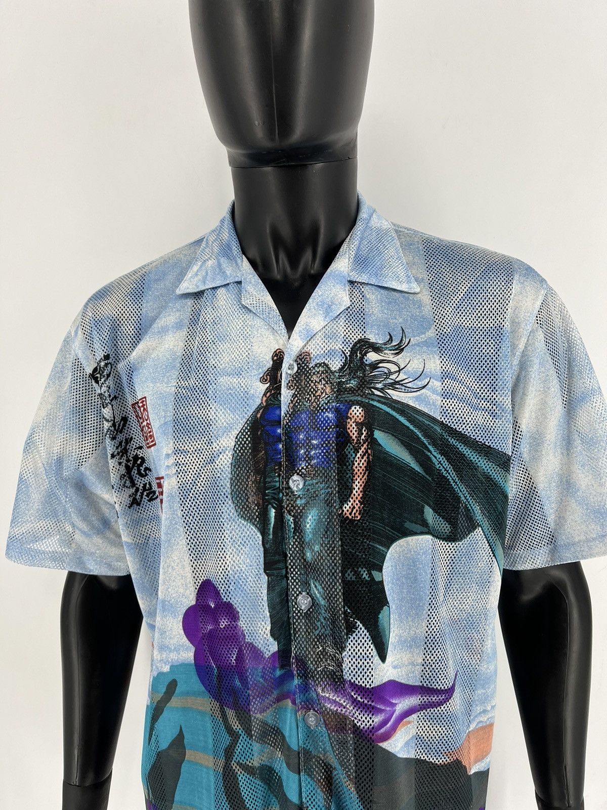Japanese Brand Vintage Japanese Style Short Sleeve Mesh Shirt Streetwear Size US L / EU 52-54 / 3 - 7 Thumbnail