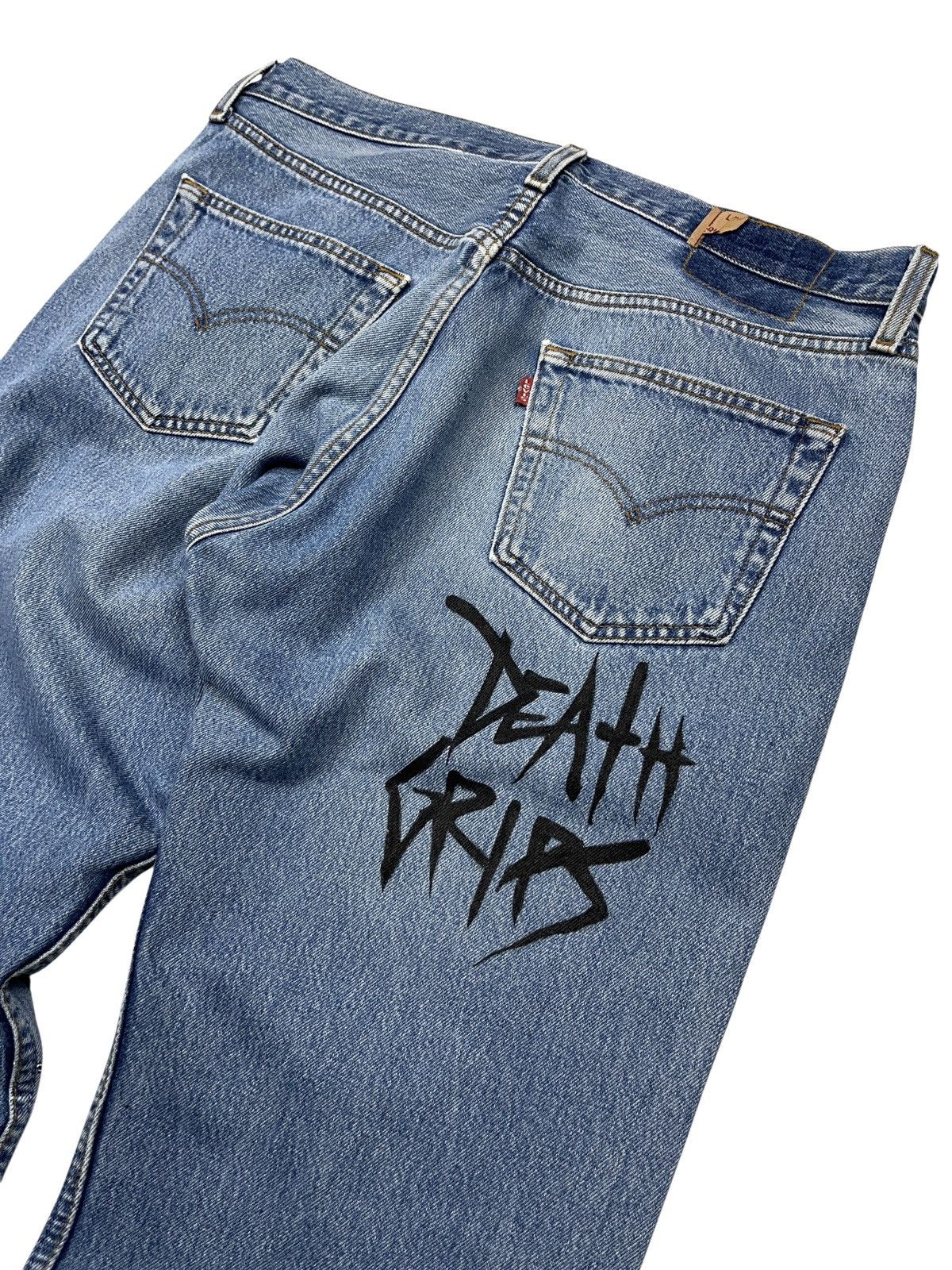 Death Grips Death Grips Custom Made Jeans On Vintage Levi’s 501 Size US 36 / EU 52 - 17 Thumbnail