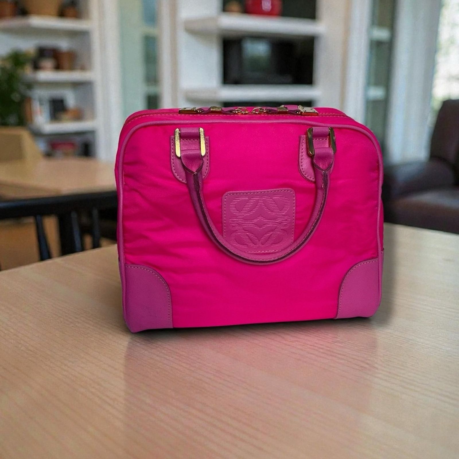 Loewe Loewe Hot Pink Nylon Boston 32 Anagram Amazona Limited Editi Size ONE SIZE - 1 Thumbnail