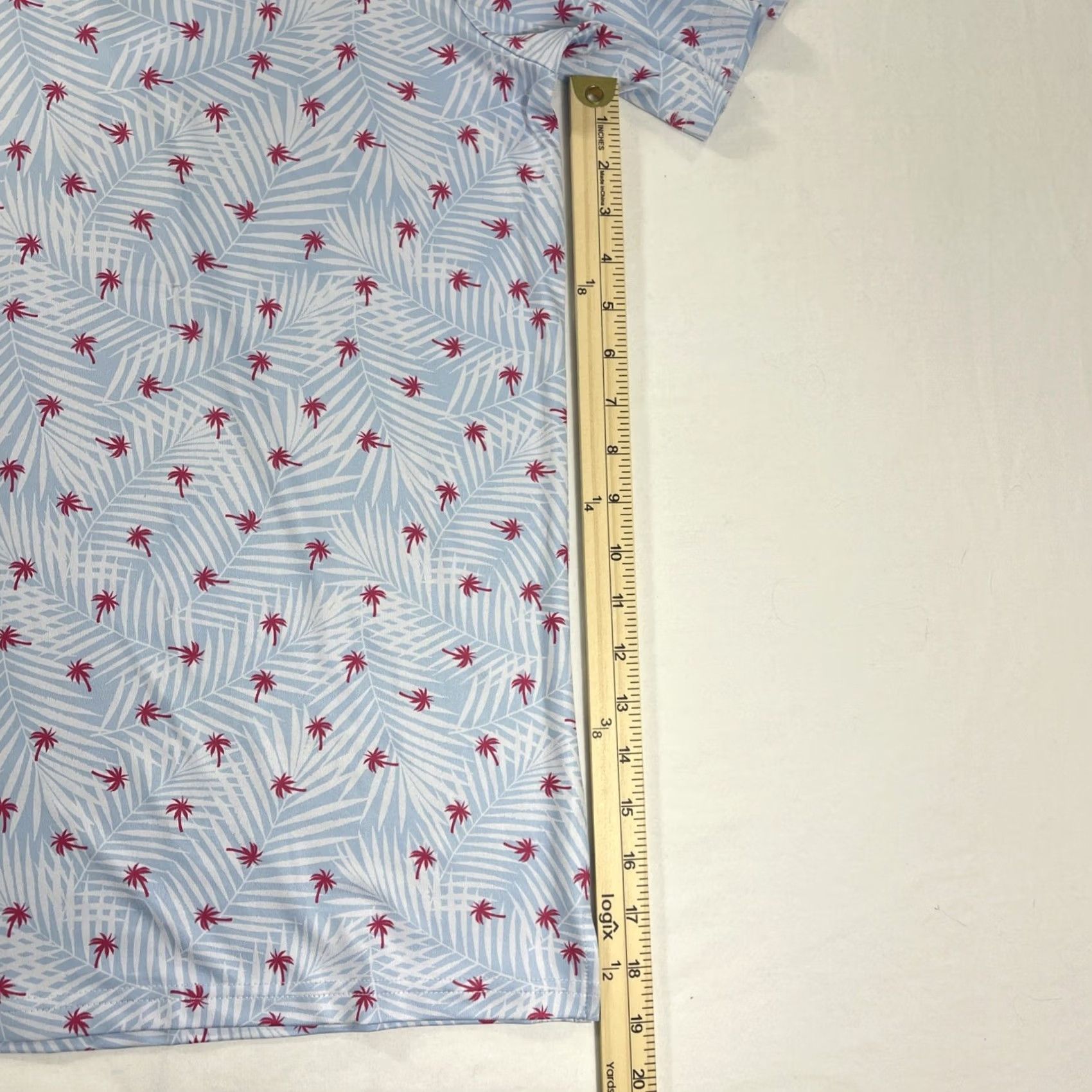 Vintage Pins & Aces Golf Polo Shirt XL Blue Palm Flower Mock-Up? Size US XL / EU 56 / 4 - 5 Thumbnail