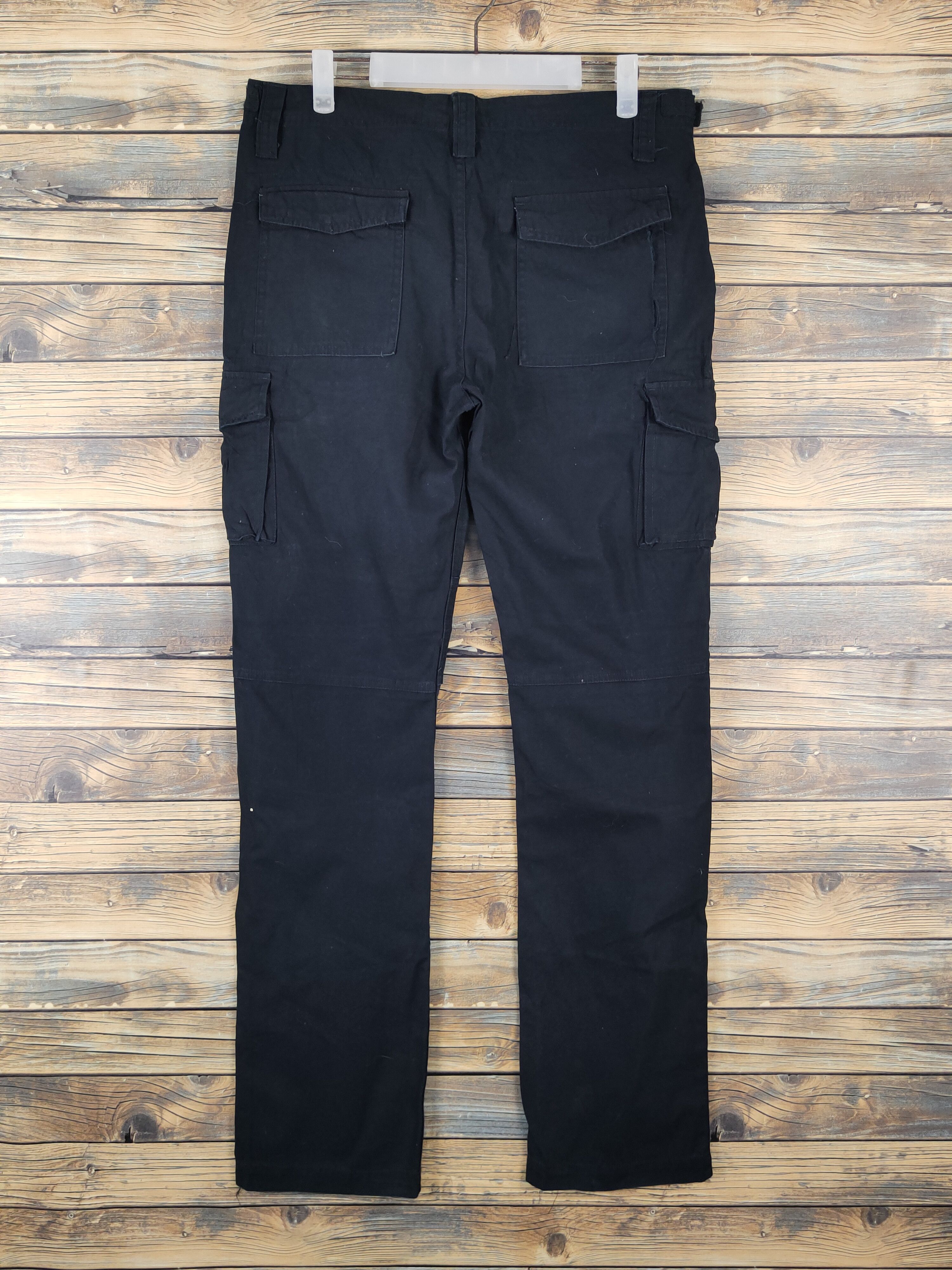 Japanese Brand Denimlab Black Multipocket Tactical Cargo Pants #W141 Size US 32 / EU 48 - 7 Thumbnail