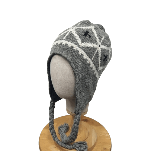 Japanese Brand 🏔 Vintage skiwear style wool earflap beanie hat Size ONE SIZE - 1 Thumbnail