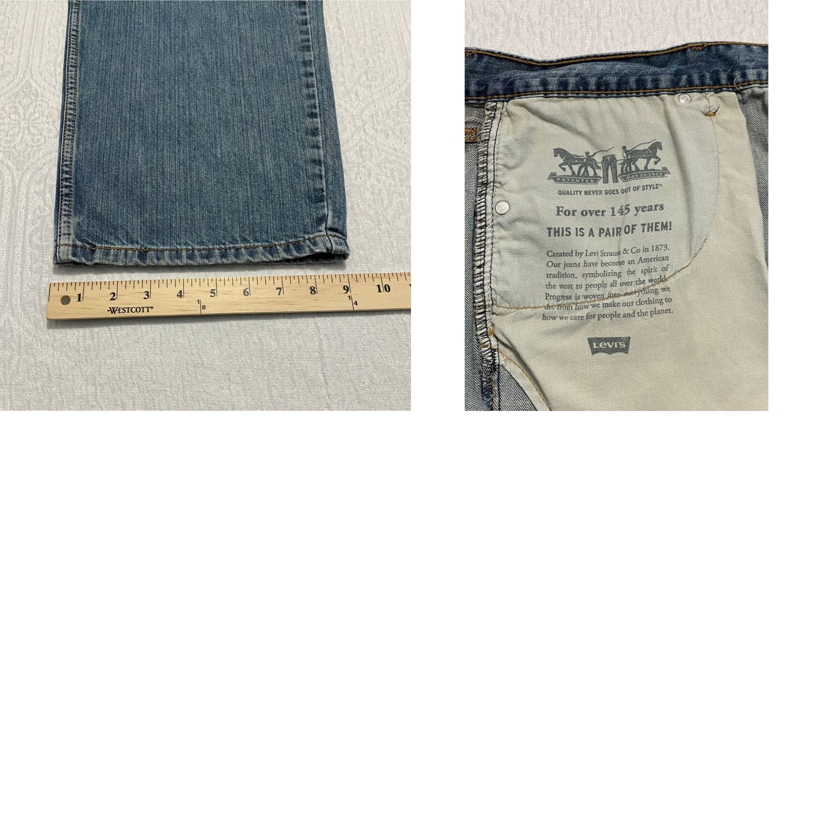 Levi's Levi's 559 Jeans Mens Size 44 Relaxed Straight Leg Blue Denim Pants Size US 44 / EU 60 - 8 Thumbnail