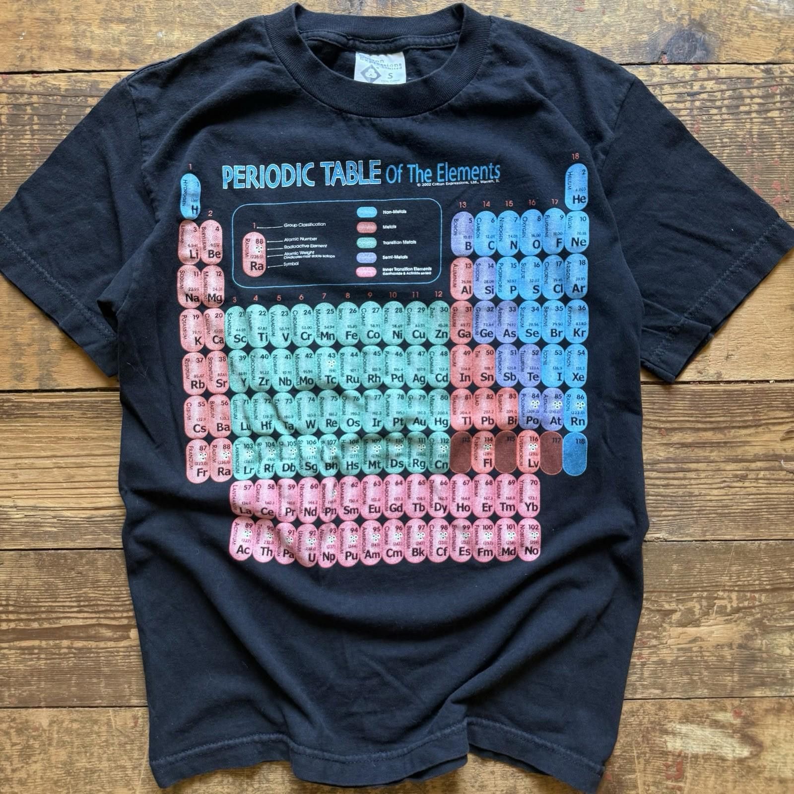 Vintage Vintage Periodic Table of The Elements Shirt S Black 90s Size US S / EU 44-46 / 1 - 1 Thumbnail