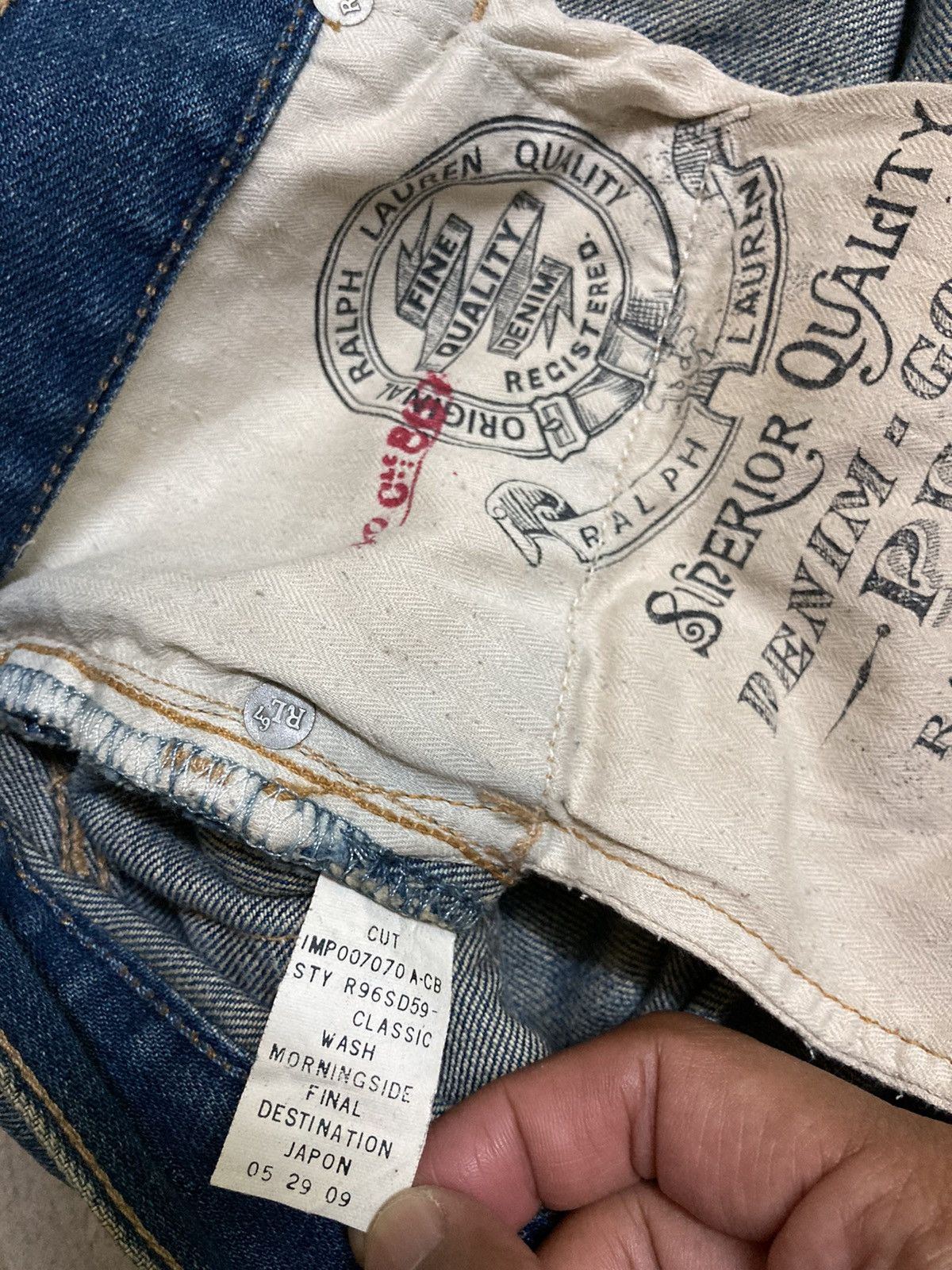 Polo Ralph Lauren Vintage Distressed Polo Ralph Lauren Classic Denim Size US 30 / EU 46 - 18 Thumbnail