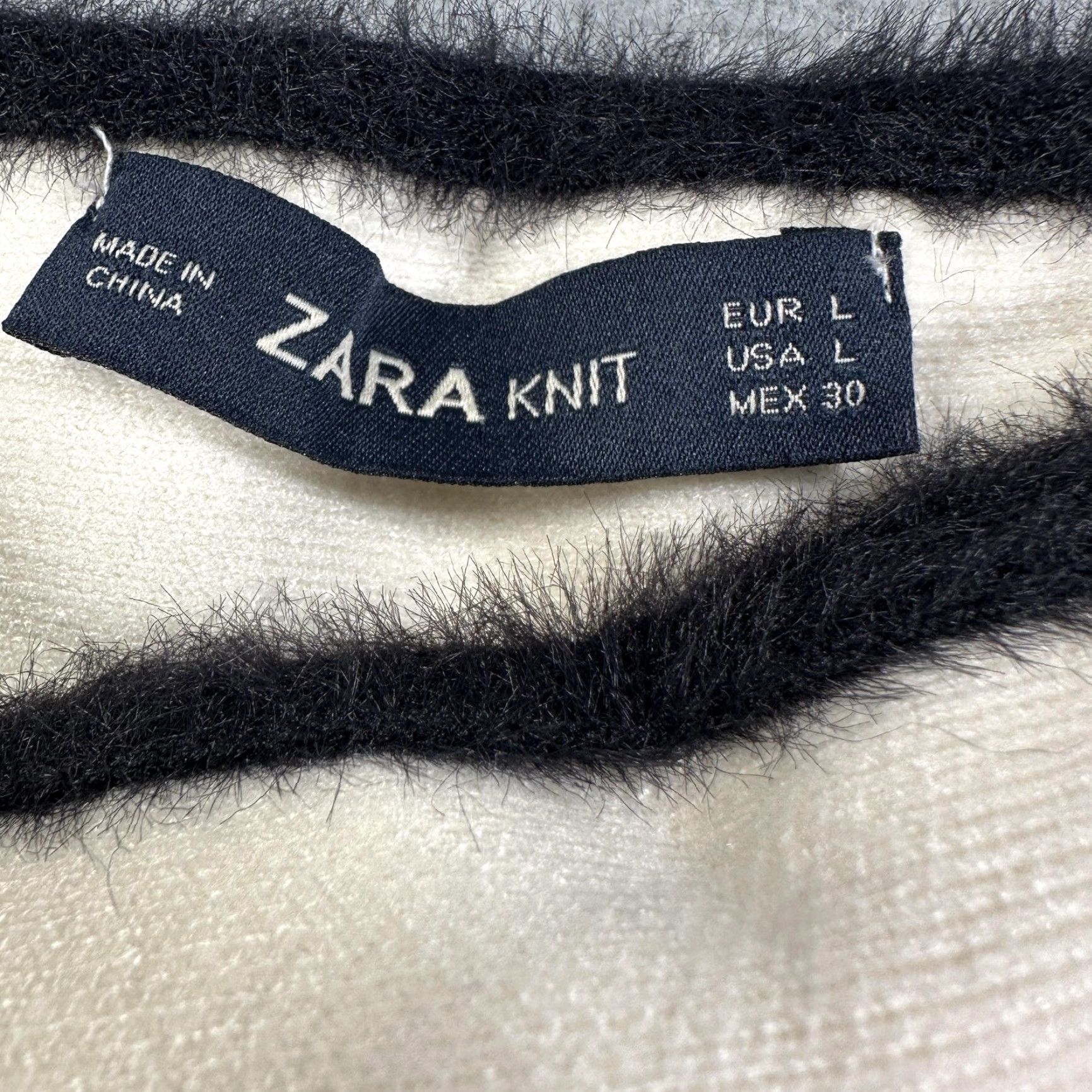 Zara Zara Knit Skirt Womens Large White A-Line Short High Waist Flare Stretch Casual Size 36" / US 14 / IT 50 - 3 Thumbnail