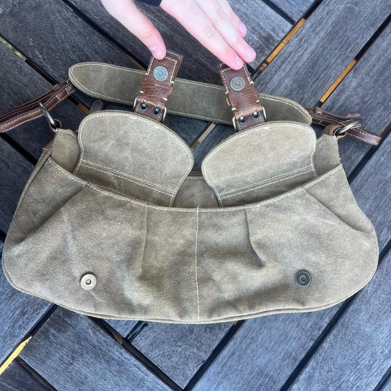 Express Vintage Leather Camo Green Express Purse Size ONE SIZE - 4 Thumbnail
