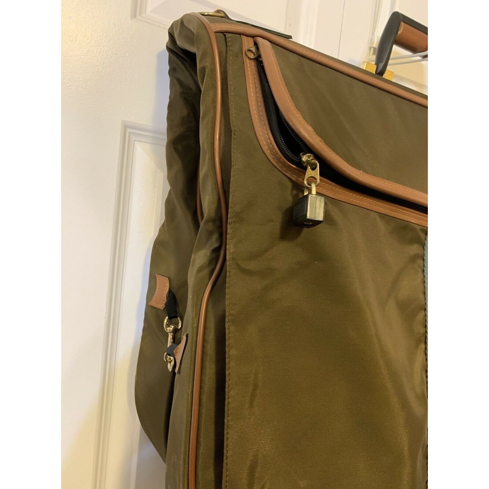 Other Vintage Lark Travel Luggage Hanging Garment Bag Olive Brown Size ONE SIZE - 6 Thumbnail
