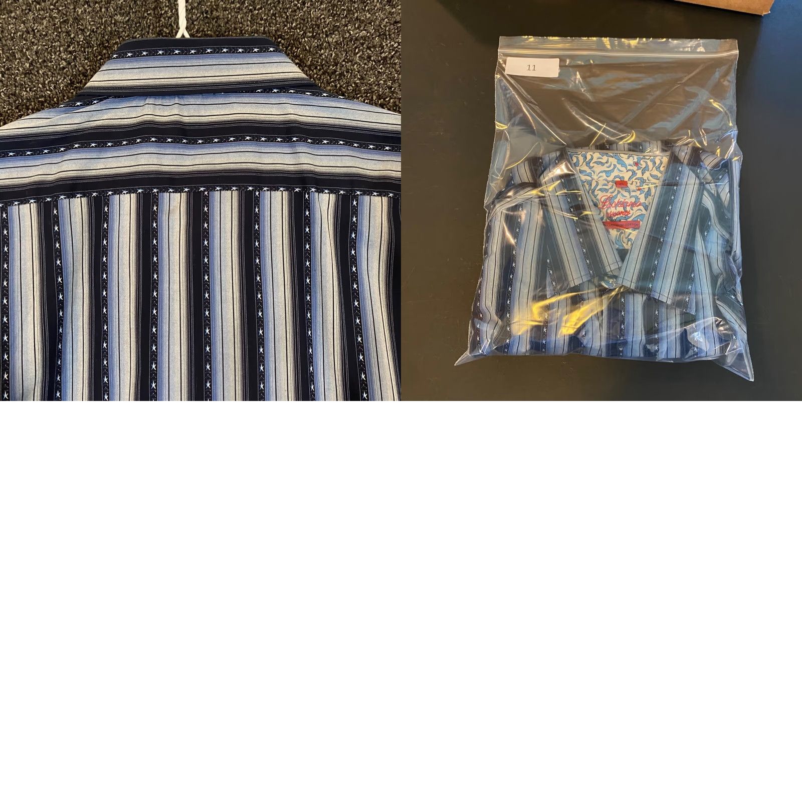 Luchiano Visconti Luchiano Visconti Shirt Mens XL Blue Striped Western Button Up Outdoors L/S Shirt Button-Up Casual Mens XL Blue Striped Western Luchiano Visconti Size US XL / EU 56 / 4 - 8 Thumbnail