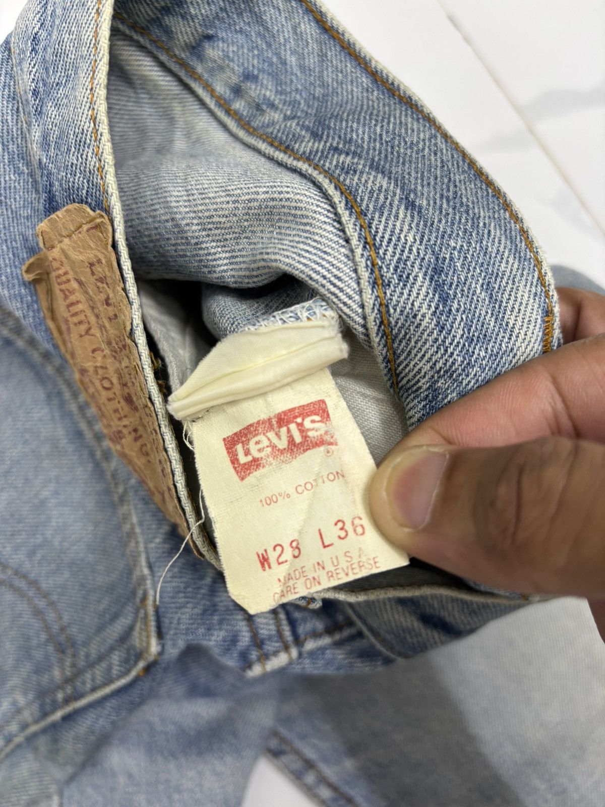 Levi's Vintage Levis 501 Made in USA button 555 Denim Jeans Size US 28 / EU 44 - 12 Thumbnail
