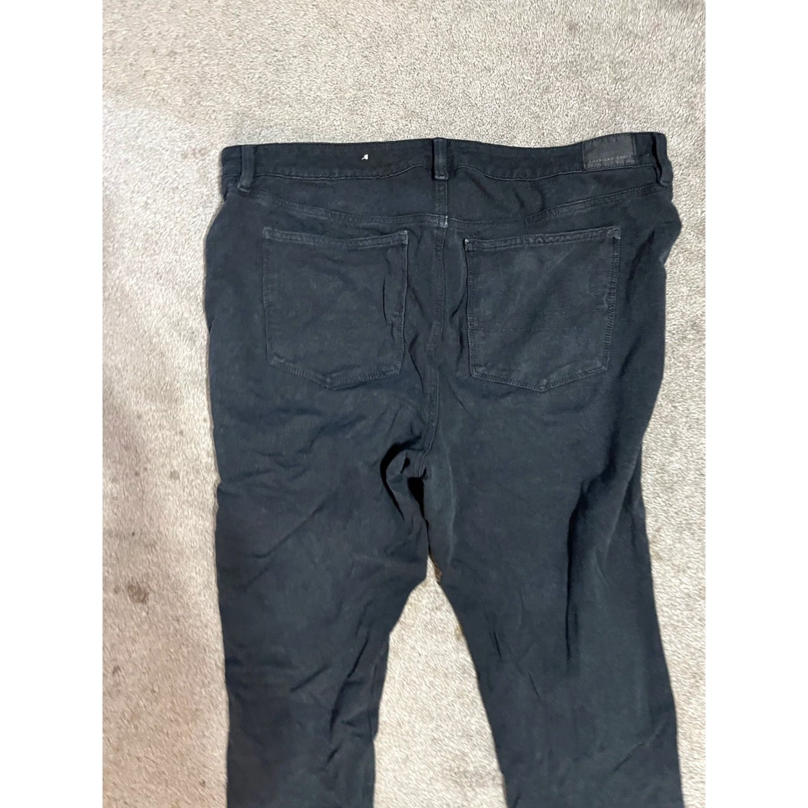 American Eagle Outfitters American Eagle Black Super Stretch Hi-Rise Jegging Pants 20 Reg Distresse Plus Size 42" / US 20 - 2 Thumbnail
