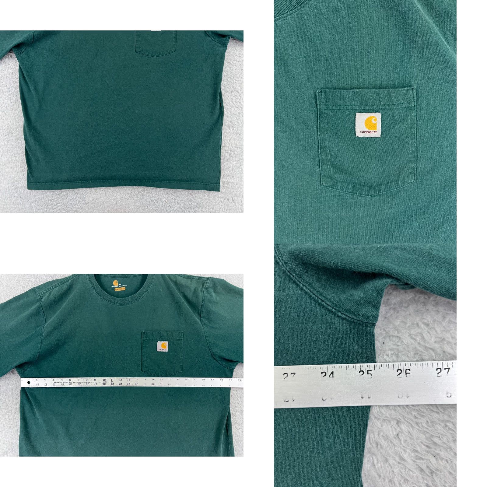 Carhartt Carhartt Mens Shirt XL Green Short Sleeve Crew Neck 100% Cotton Vintage? No. Carhartt Original. Size US XL / EU 56 / 4 - 8 Thumbnail