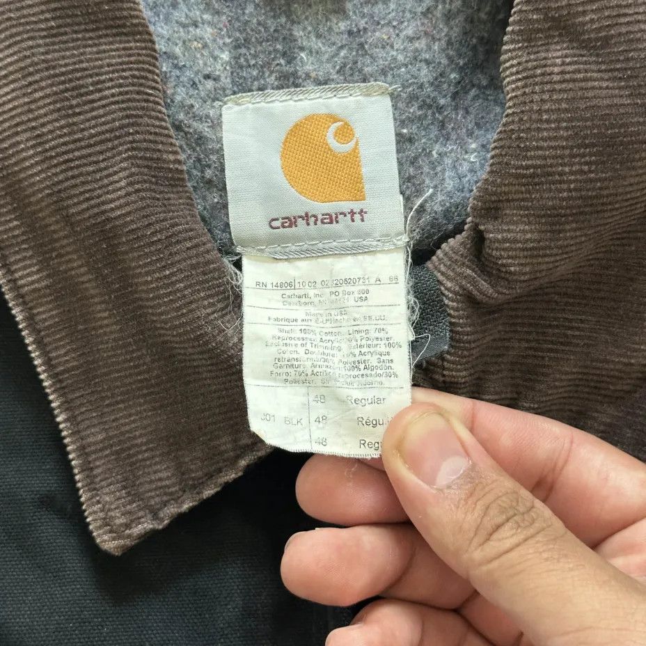 Carhartt Vintage Carhartt J01 BLK Black Detroit Blanket Lined Jacket Size US XL / EU 56 / 4 - 4 Thumbnail