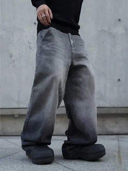 Jean Kubota x Mako Skater Washed Drip Baggy Denim Jeans Size US 32 / EU 48 - 4 Thumbnail
