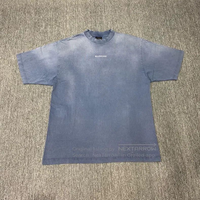 Balenciaga Balenciaga Navy Blue Gradient Short Sleeve/S Size Size US S / EU 44-46 / 1 - 1 Thumbnail