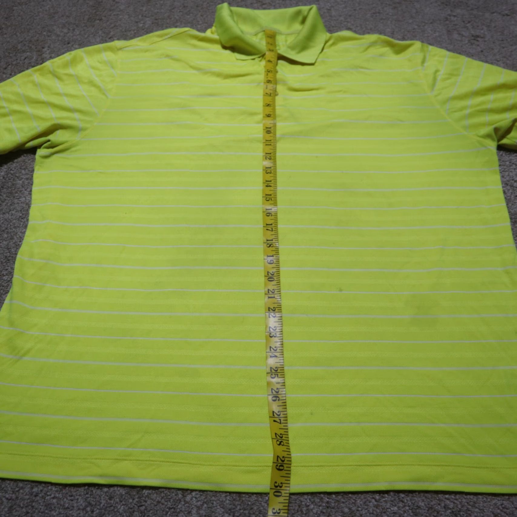 Nike Nike Tour Performance Polo Shirt Golf 2XL Yellow Striped Logo Shirt Mens Polo 2XL Nike Tour Performance Golf Shirt Size US XXL / EU 58 / 5 - 7 Thumbnail