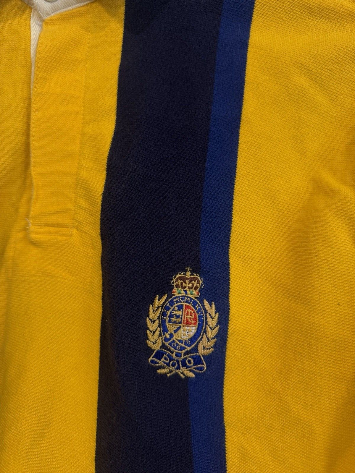 Polo Ralph Lauren Vintage Polo Ralph Lauren Rugby Shirt Yellow / Blue Striped Size US M / EU 48-50 / 2 - 4 Thumbnail