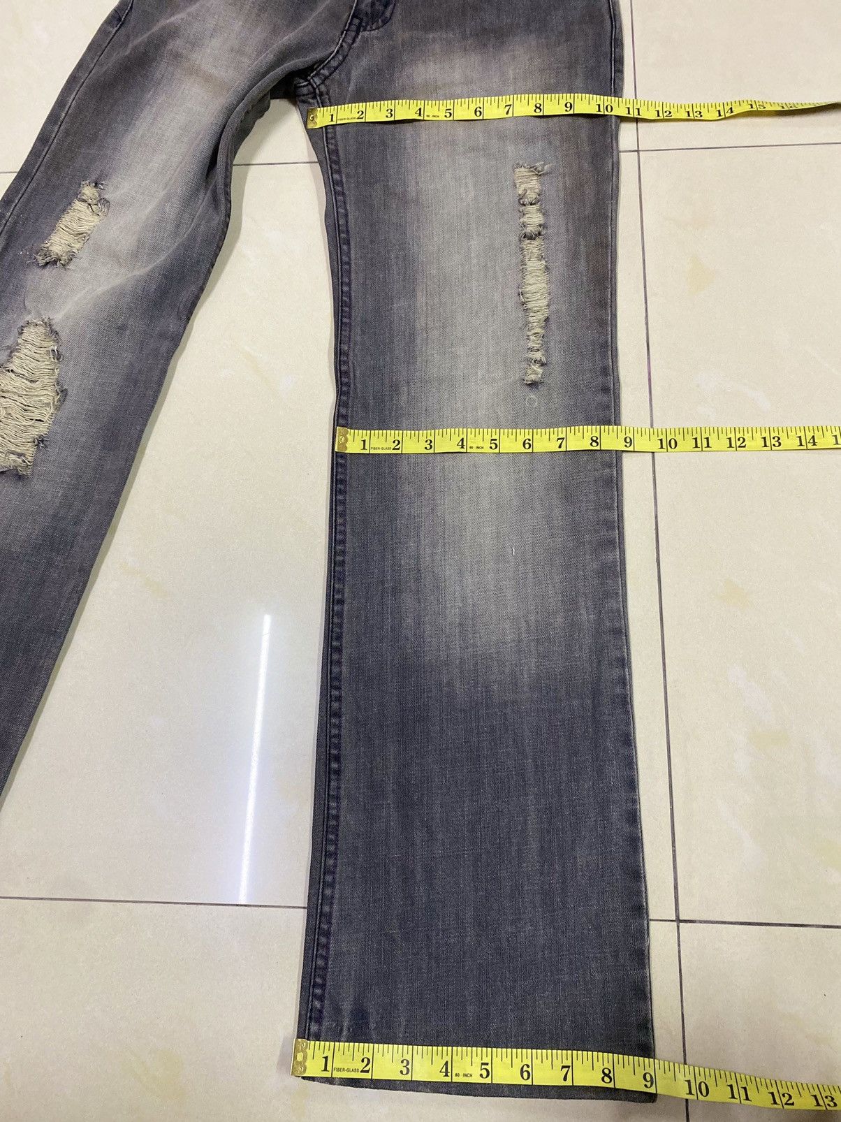 If Six Was Nine × Japanese Brand × Le Grande Bleu (L.G.B.) Grail🔥Japanese Brand Midas Distressed Ripped Flared Denim Size US 30 / EU 46 - 15 Thumbnail
