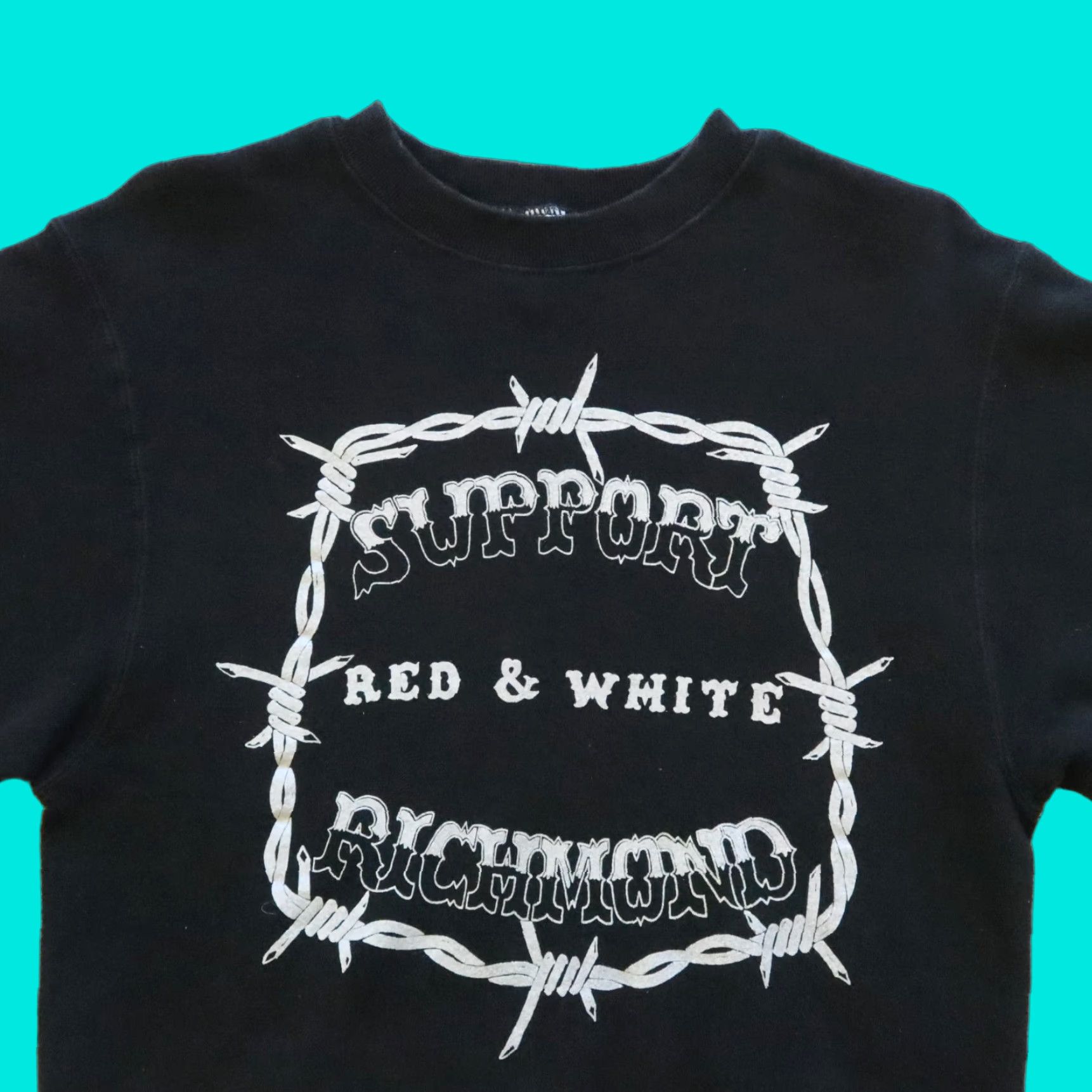 Fruit Of The Loom VINTAGE Richmond Crewneck Sweatshirt Men S Black 1981 Hells Angels Red & White Support Richmond Crewneck Sweatshirt Size US S / EU 44-46 / 1 - 1 Thumbnail