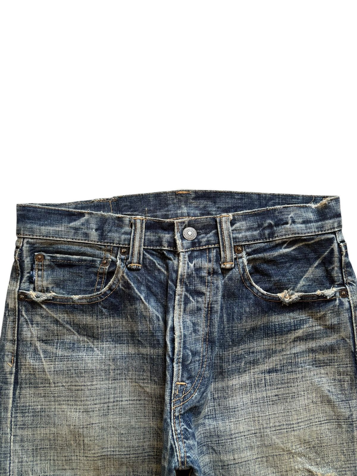 Eternal Vintage Japanese Eternal Mud Wash Distressed Loose Jeans Size US 30 / EU 46 - 4 Thumbnail