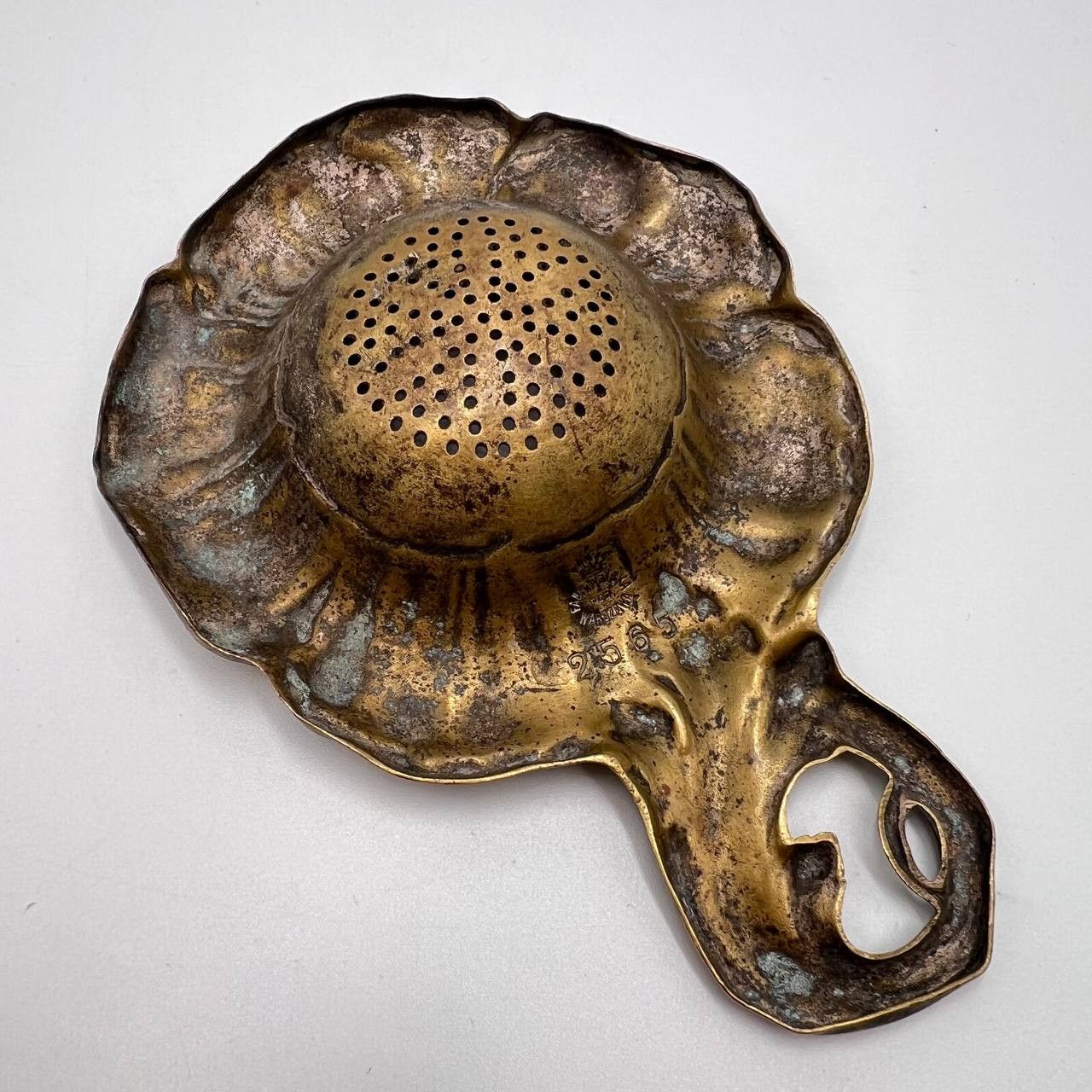 Vintage Antique Imperial Brass Tea Strainer Fabr. Wolska Warszawa Size ONE SIZE - 3 Thumbnail