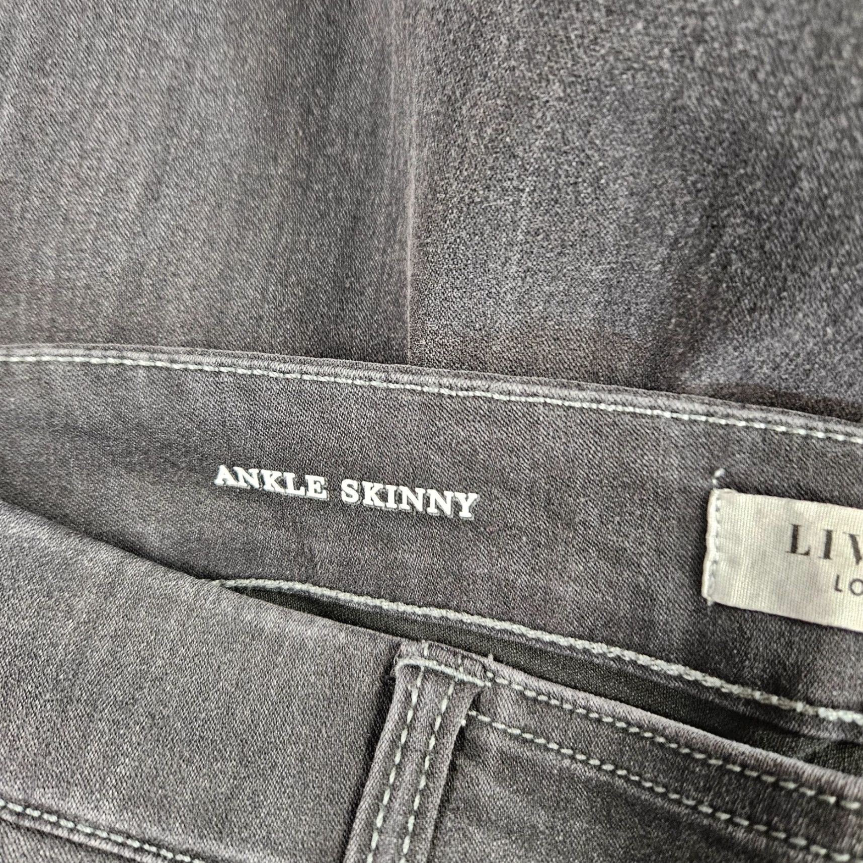 Vintage Liverpool Jeans Womens Ankle Skinny Jeans 8 Gray High Rise Cotton Blend Size 30" / US 8 / IT 44 - 7 Thumbnail