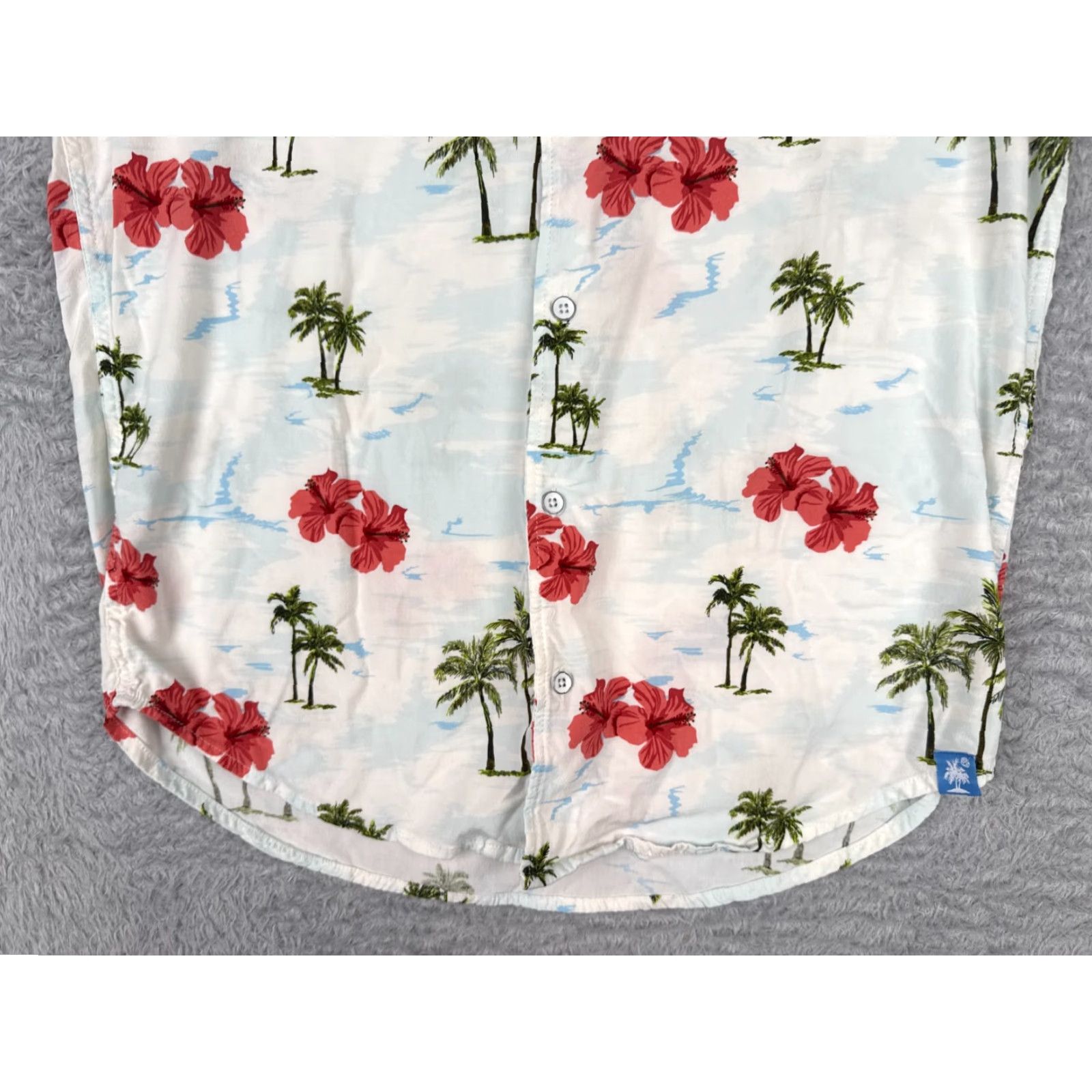 Vintage VINTAGE Free Planet Shirt Mens L White Floral Palm Tree AOP Button Up Rayon Blend Size US L / EU 52-54 / 3 - 5 Thumbnail