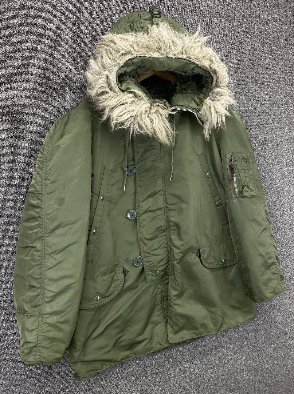 Alpha Industries Vintage 90s Alpha Industries N 3B Made in USA winter jacket Size US M / EU 48-50 / 2 - 2 Thumbnail