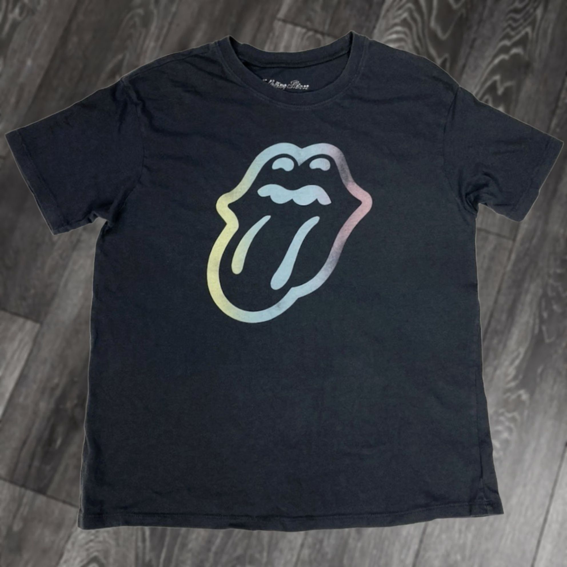 Logo 7 VINTAGE The Rolling Stones Logo Graphic T-shirt Women Medium Gray Merch Music Size M / US 6-8 / IT 42-44 - 1 Thumbnail