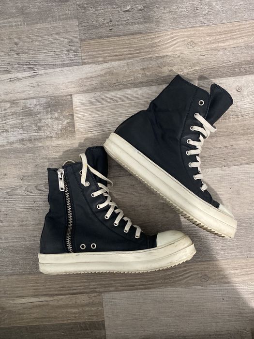 Rick Owens Rick Owens DRKSHDW waxed High-Top Ramones | Grailed