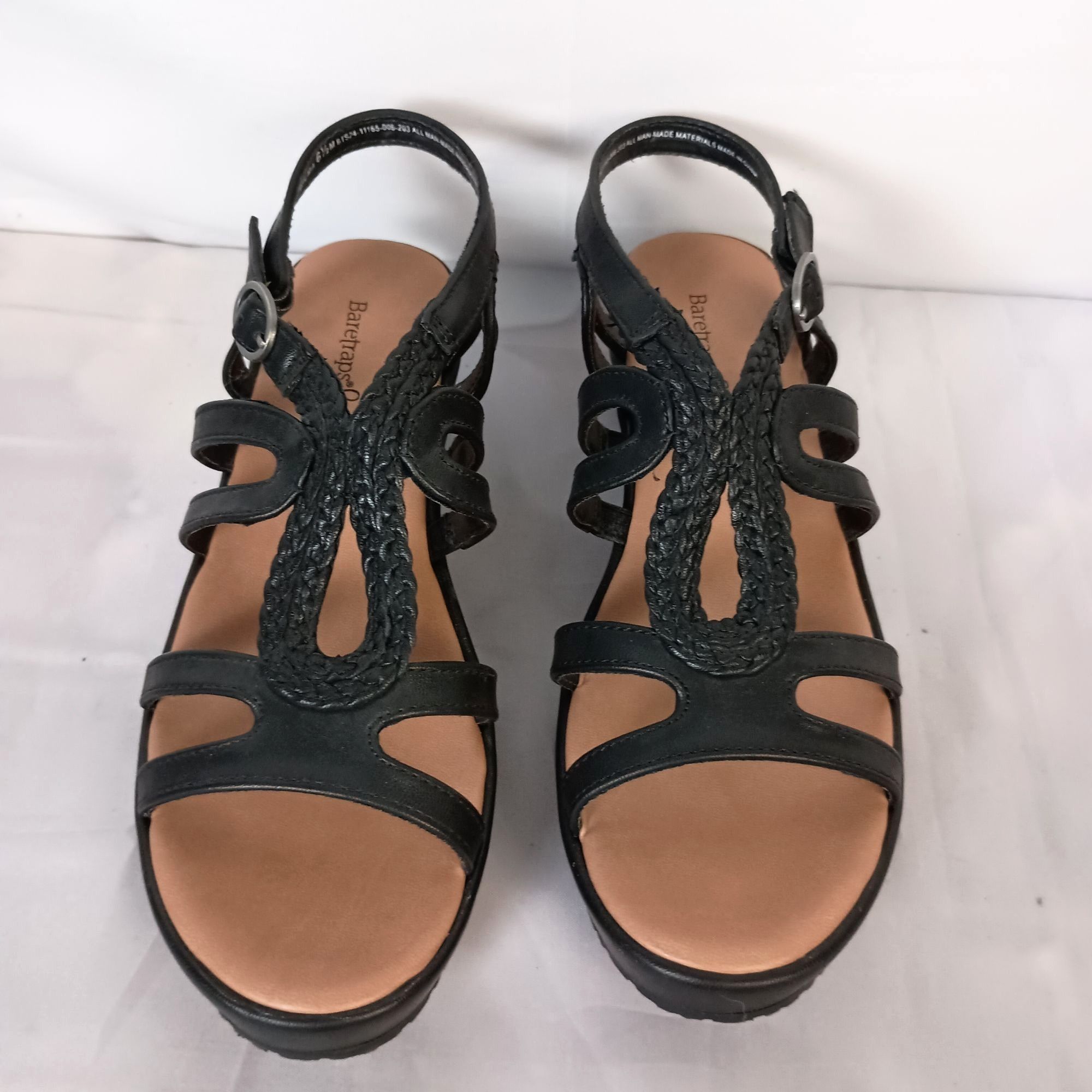 Other Baretraps Wilma Wedge Sandals Black Womens 6.5 Cushioned Com Size US 6.5 / IT 36.5 - 2 Thumbnail
