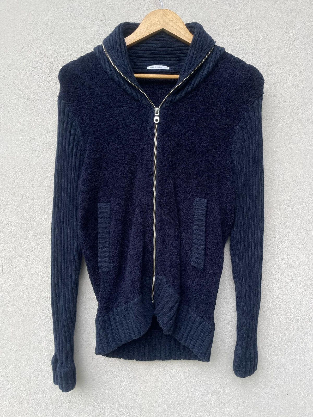 Designer × Japanese Brand × Takeo Kikuchi Takeo Kikuchi Knit Full Zipper Hoodie Jacket Size XS / US 0-2 / IT 36-38 - 9 Thumbnail