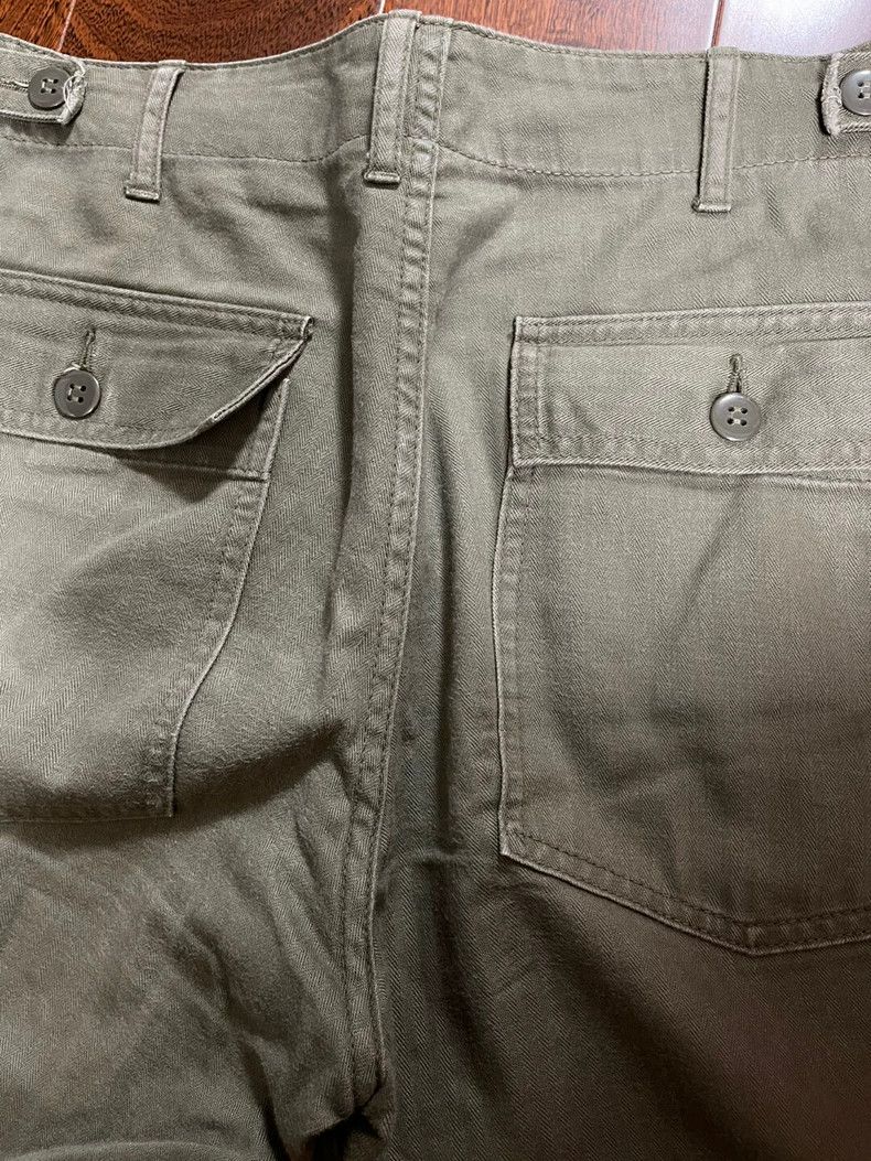 The Real McCoy's The Real McCoy Size SShorts, army green herringbone fabric, Size US 38 / EU 54 - 4 Thumbnail