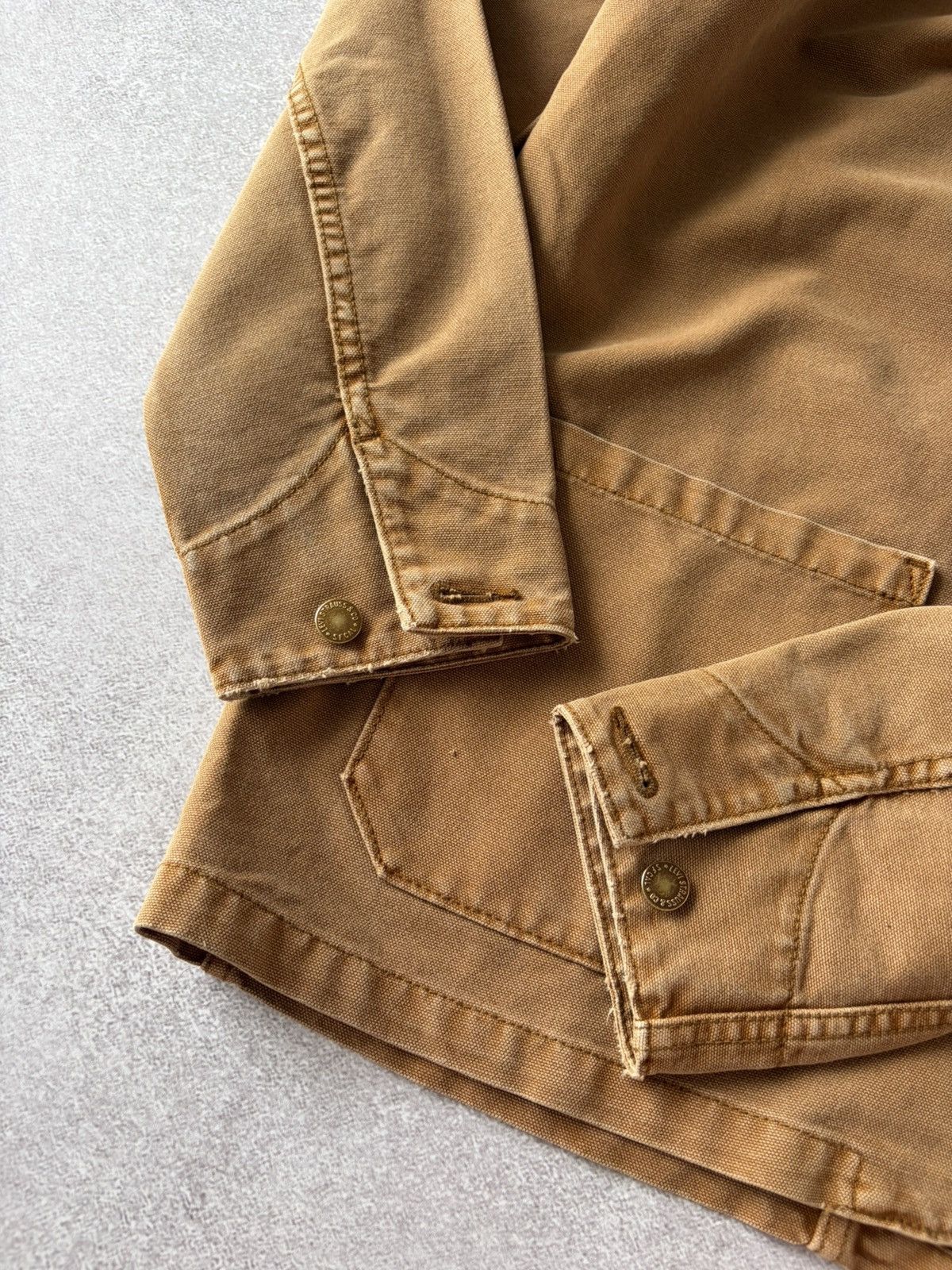 Levi's Levi's Engineers Chore Work Distressed Feded Canvas Jacket Size US L / EU 52-54 / 3 - 14 Thumbnail